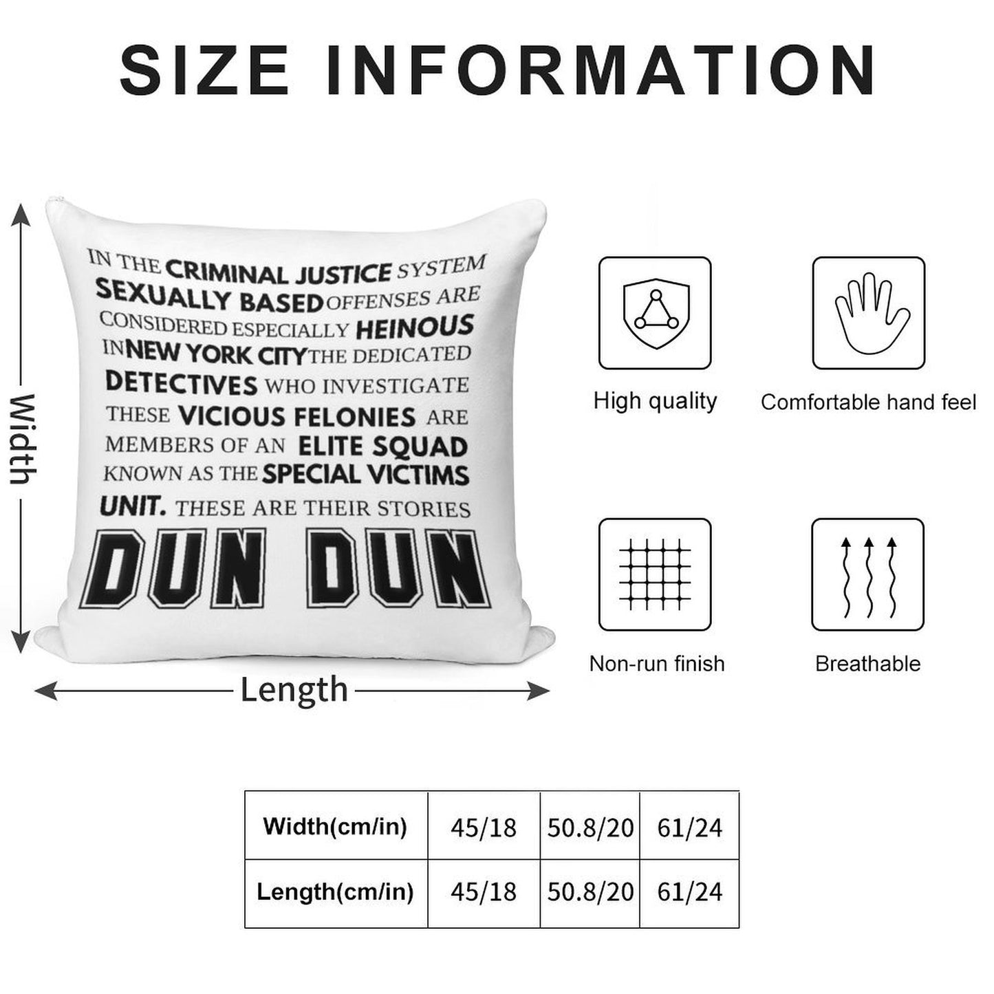 SVU Opening Speech Soft Fade-Resistant Throw Pillow