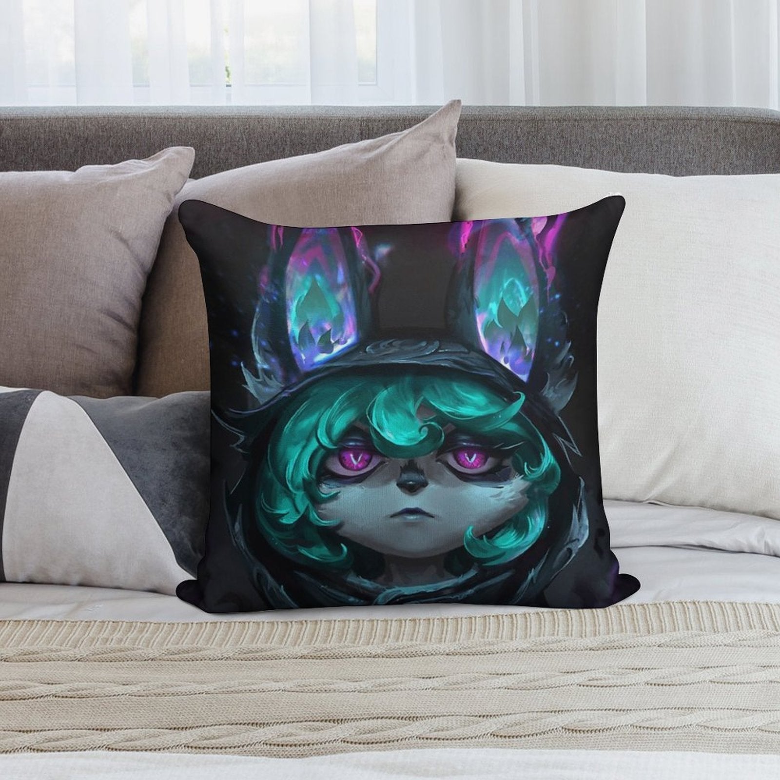 Vex Soft Hidden Zipper Throw Pillow