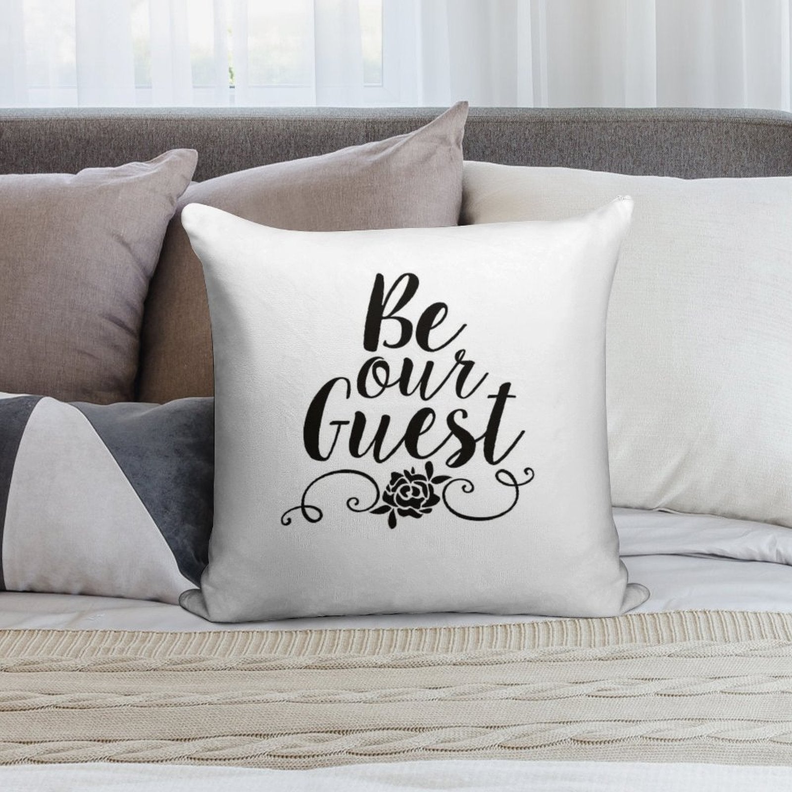 Be Our Guest Soft Warmth Comfort Throw Pillow