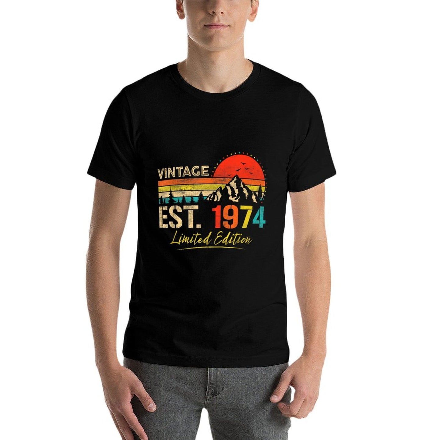 Vintage Est 1974 Limited Edition 50th Birthday 50 Years Old  Relaxed-fit T-Shirt