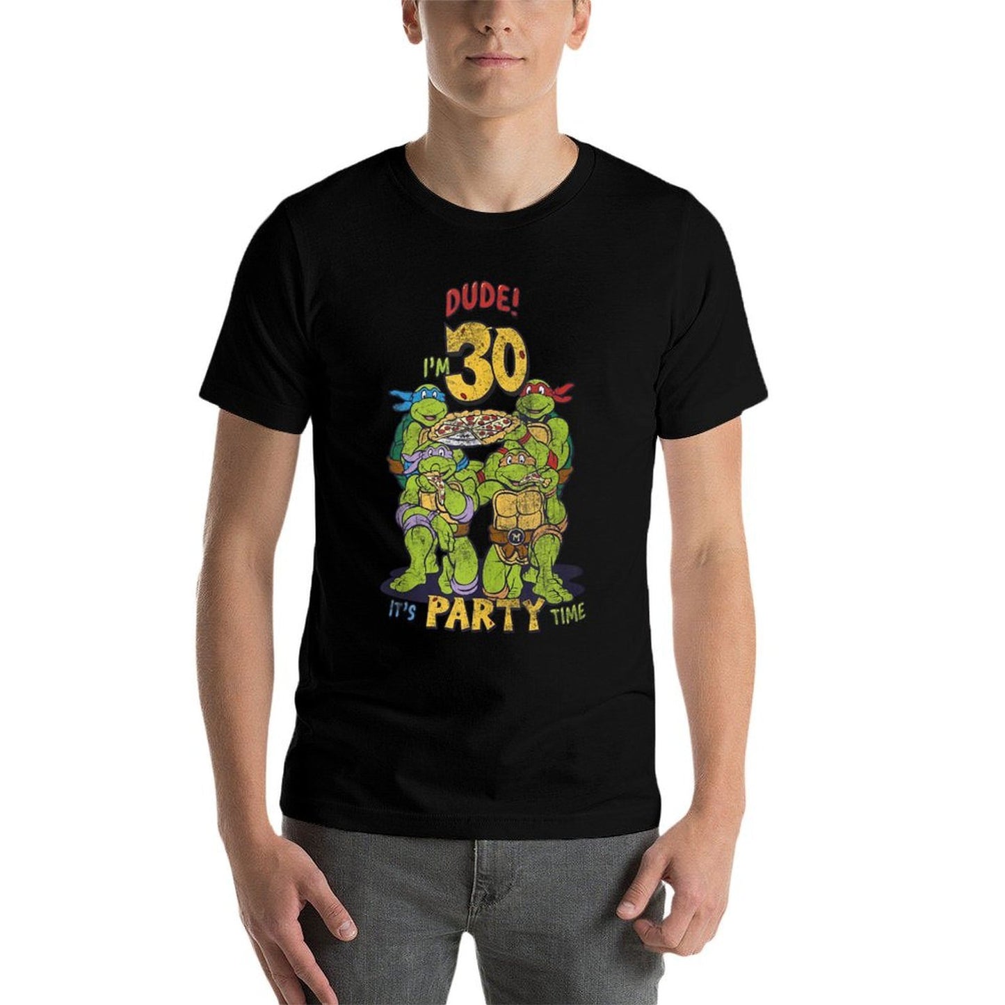 Teenage Mutant Ninja Turtles 30th Birthday Pizza Party Wrinkle-resistant T-Shirt