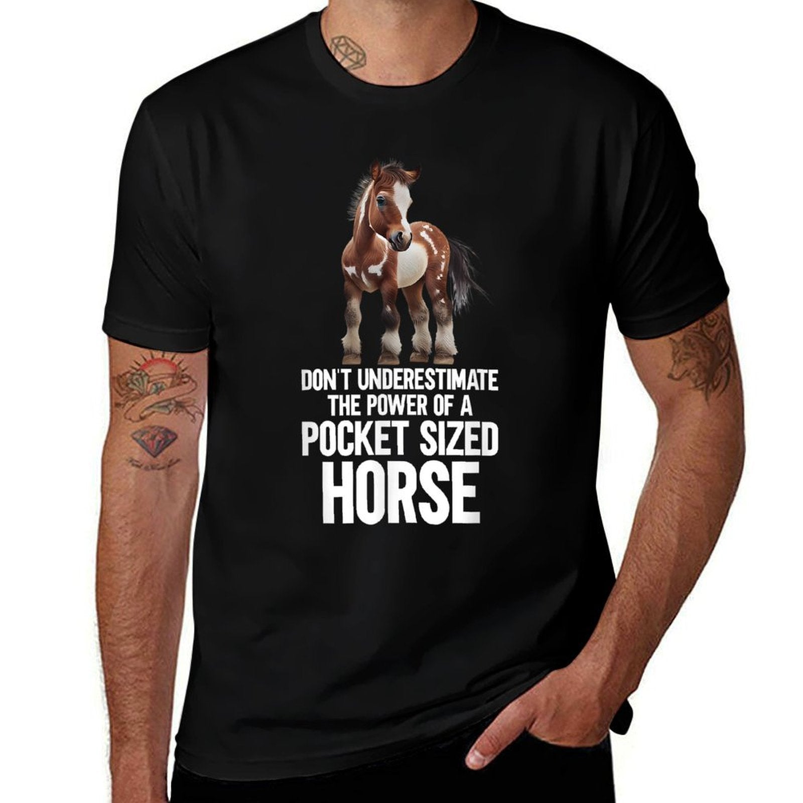 Miniature Horse Mini Horse Pet Tiny Horse Lover Pony  Wrinkle-resistant T-Shirt