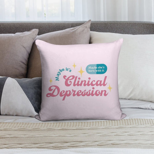 Trixie Mattel - Maybe She's Born with It. Maybe It's Clinical Depression. Soft Easy Maintenance Throw Pillow