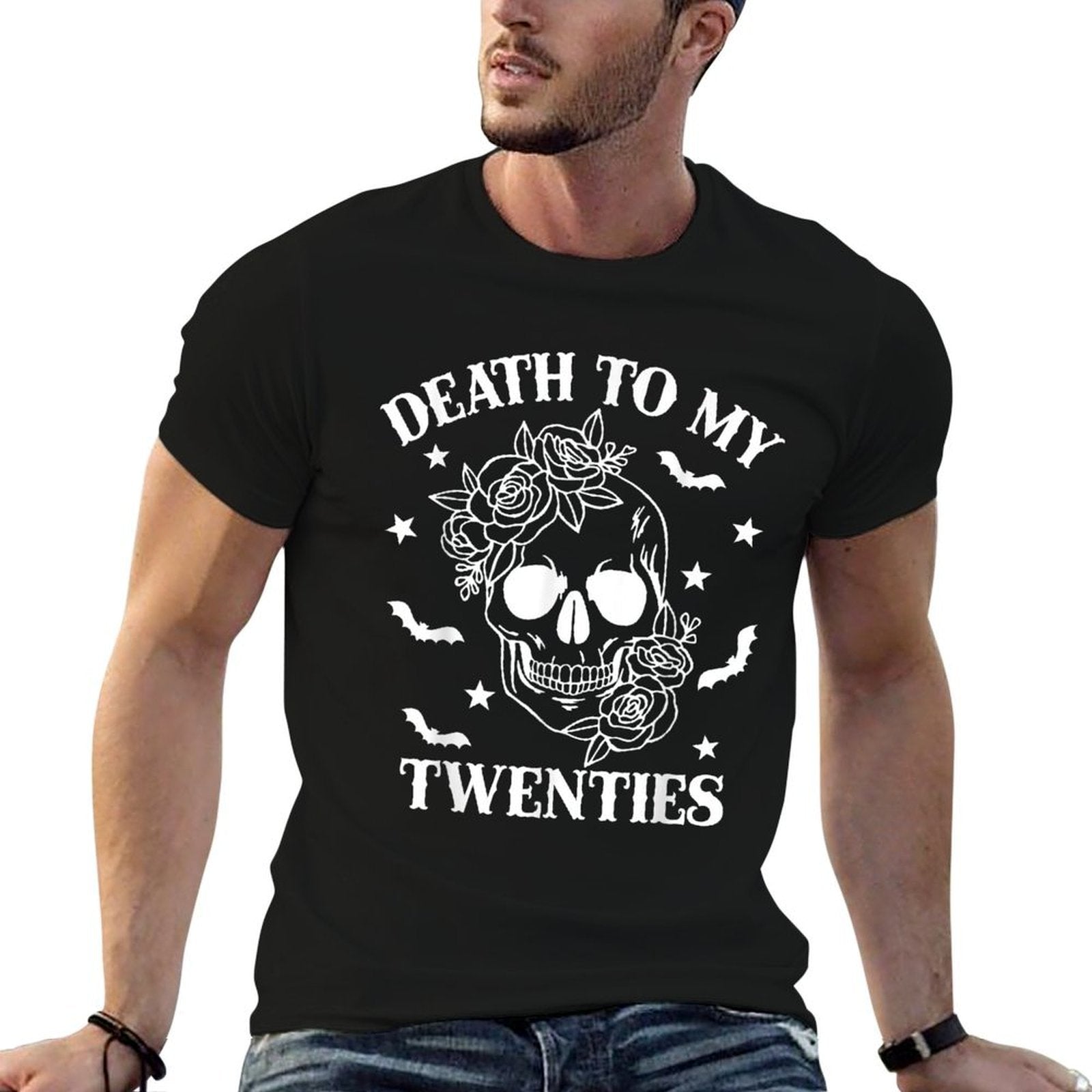 Death To My Twenties 20s 30 Years Old Skull 30th Birthday  Tagless Design T-Shirt