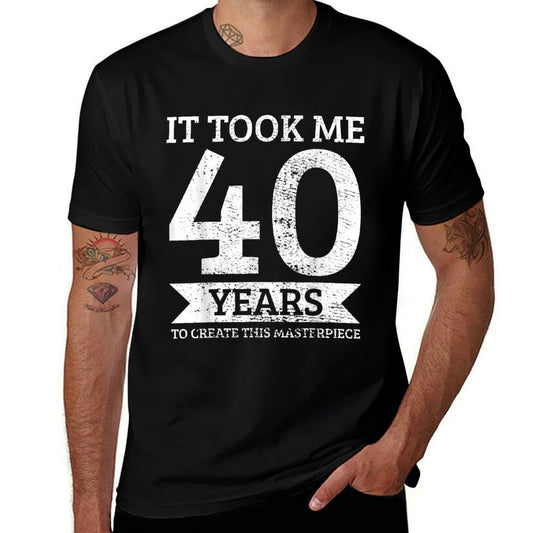 40th Birthday  Heathered Texture T-Shirt