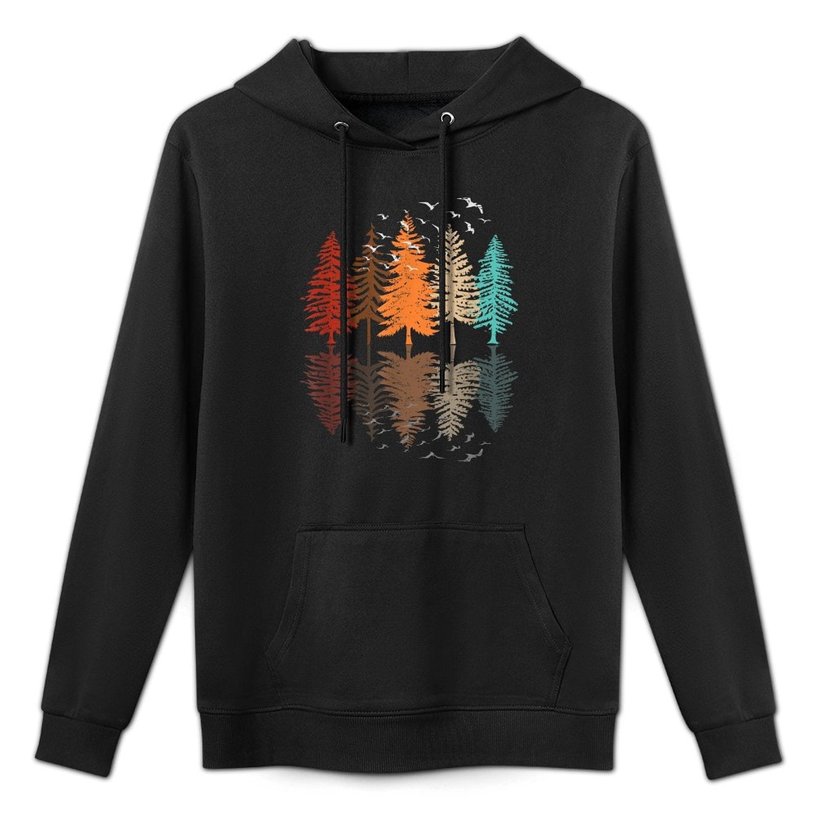 Trees Reflection Wildlife Landscape Nature Forest Relaxed Fit Hoodie