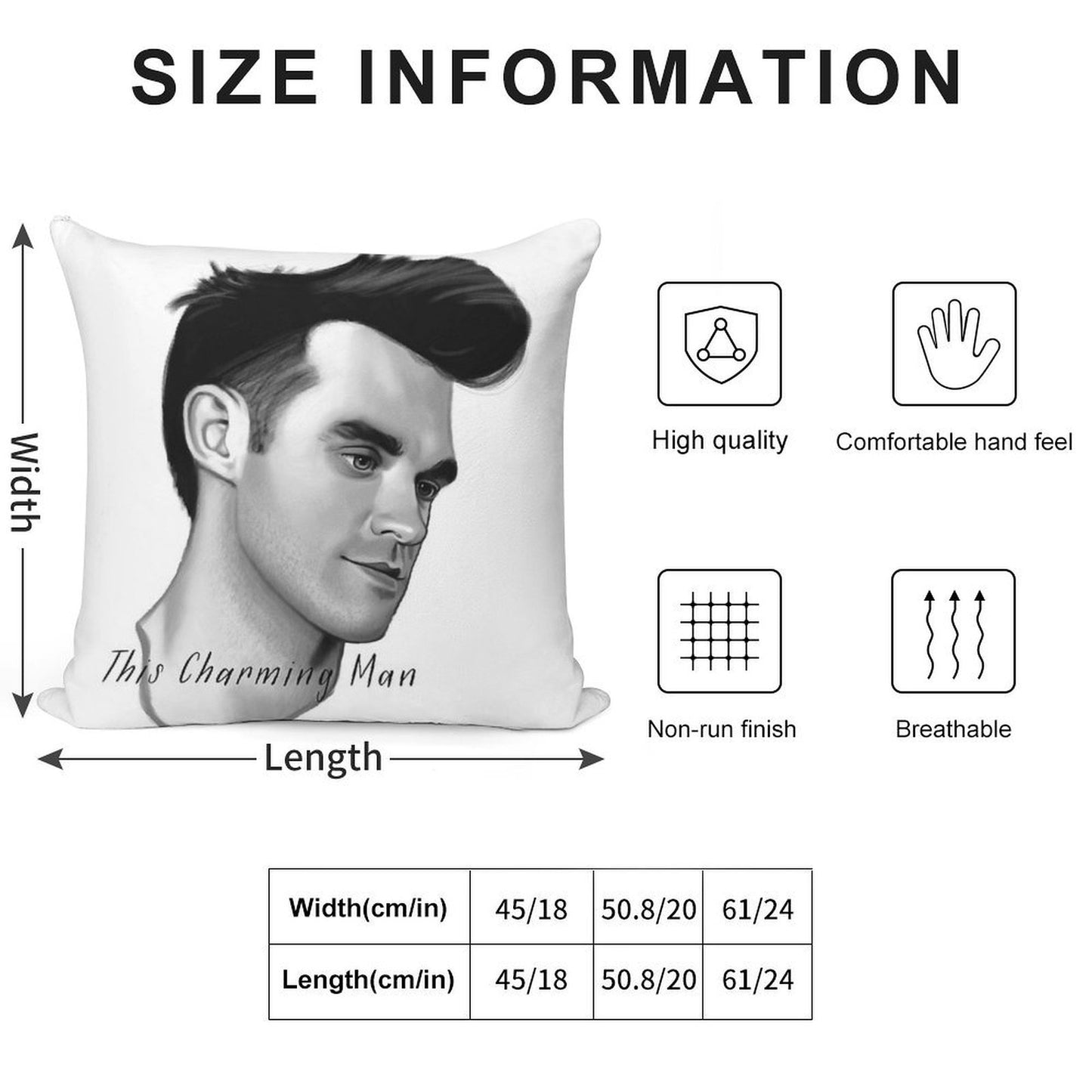 This Charming Man Morrissey The Smiths Soft High-Density Material Throw Pillow