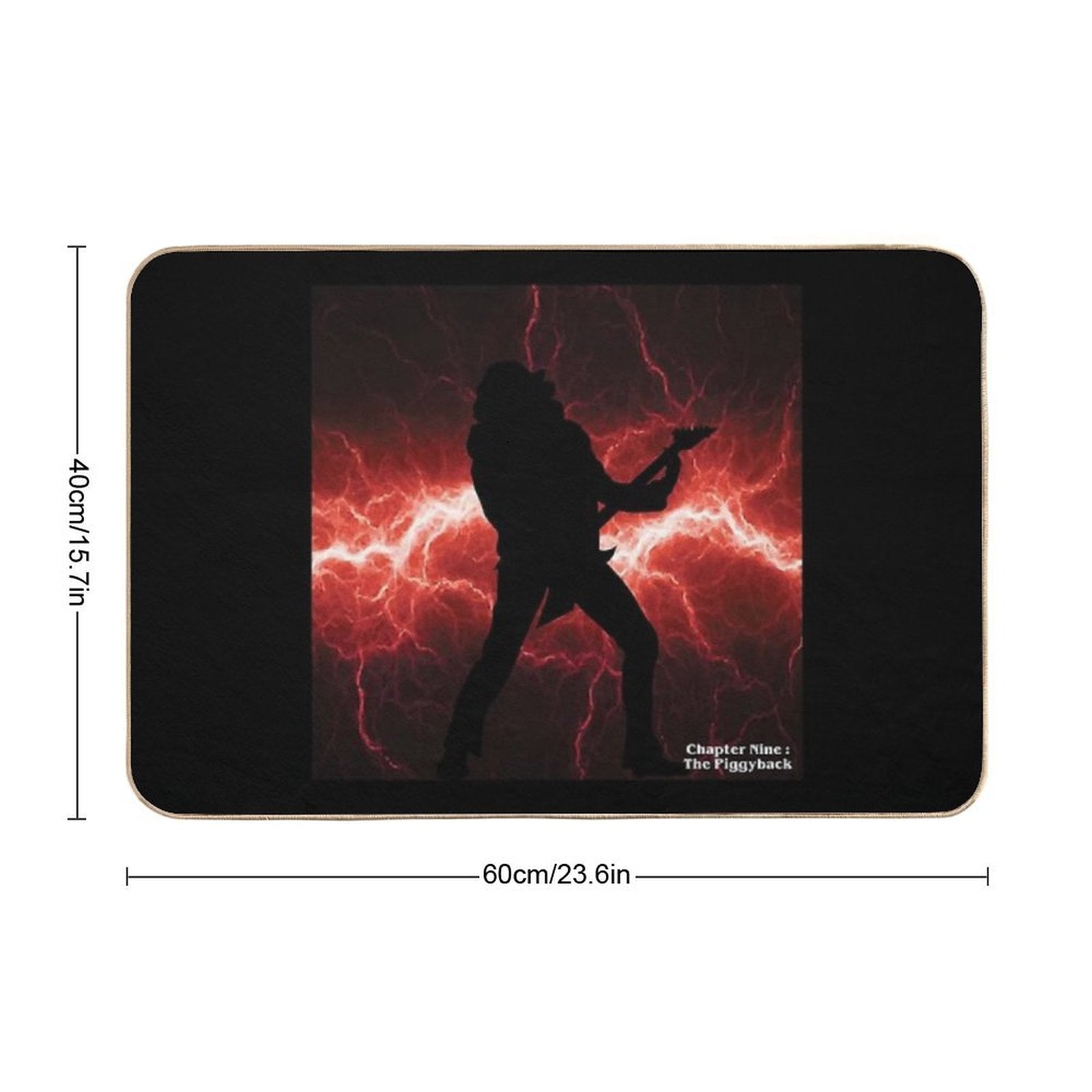 Stranger Things  Eddie Munson with His Guitar - She Was Destined for An Alternate Dimension.  Stain-Proof Bath Mat