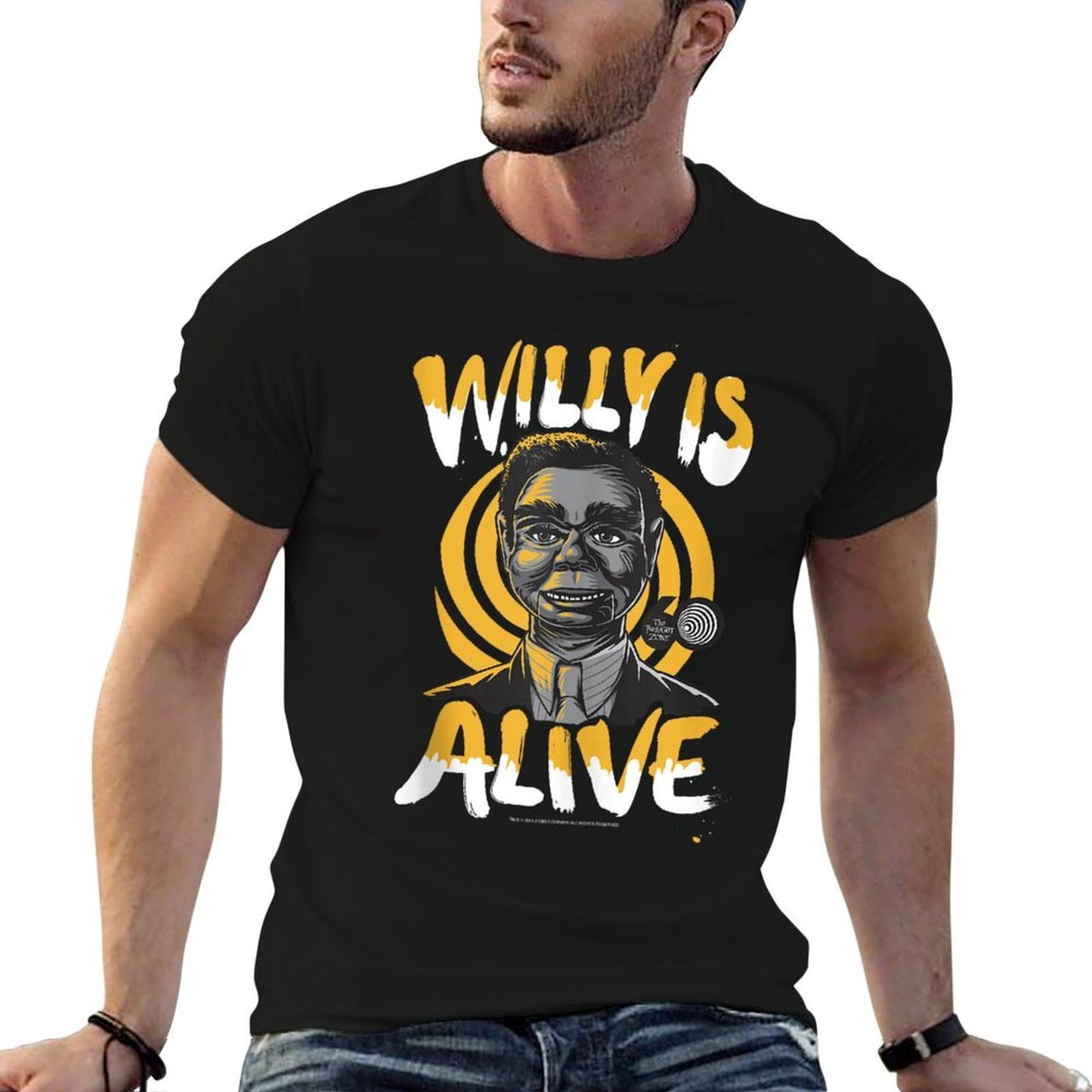 The Twilight Zone 60th Anniversary Willy Is Alive Poster Rolled Sleeves T-Shirt