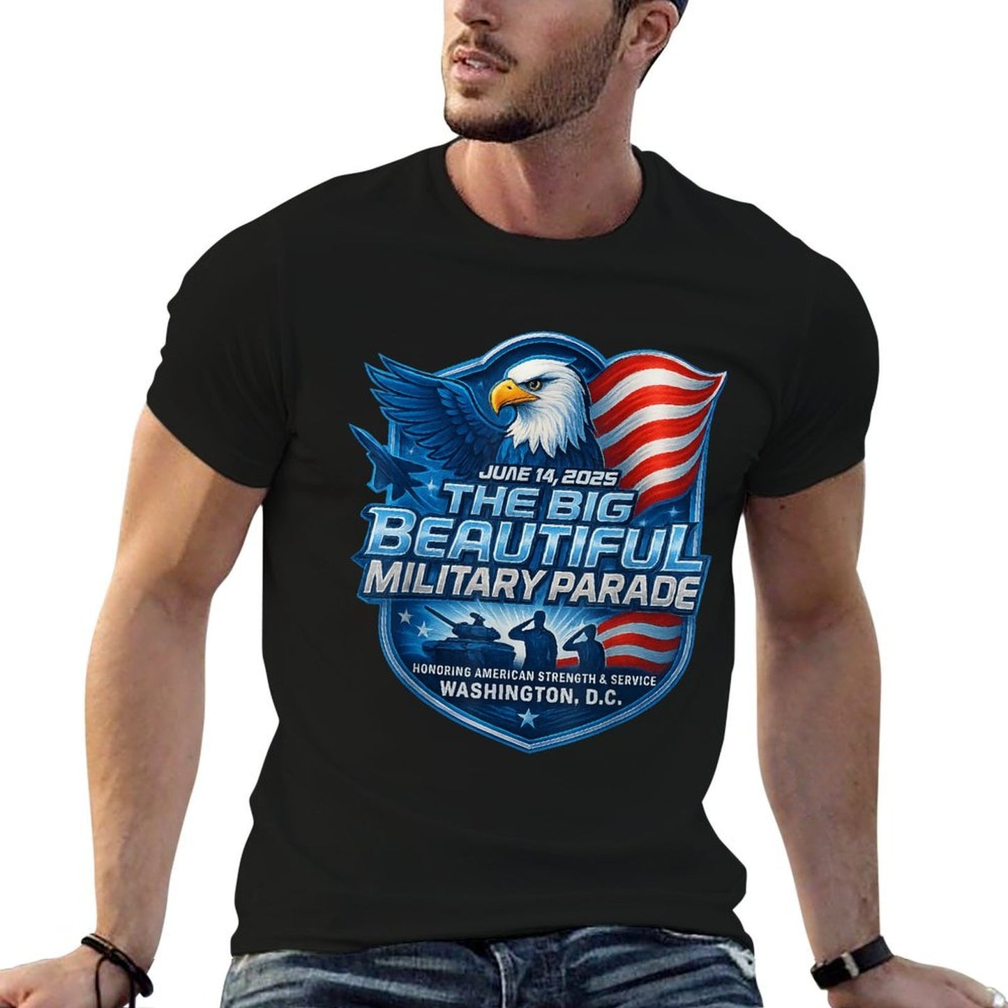 The Big Beautiful Military Parade DC June 14th 2025 Eco-friendly Material T-Shirt