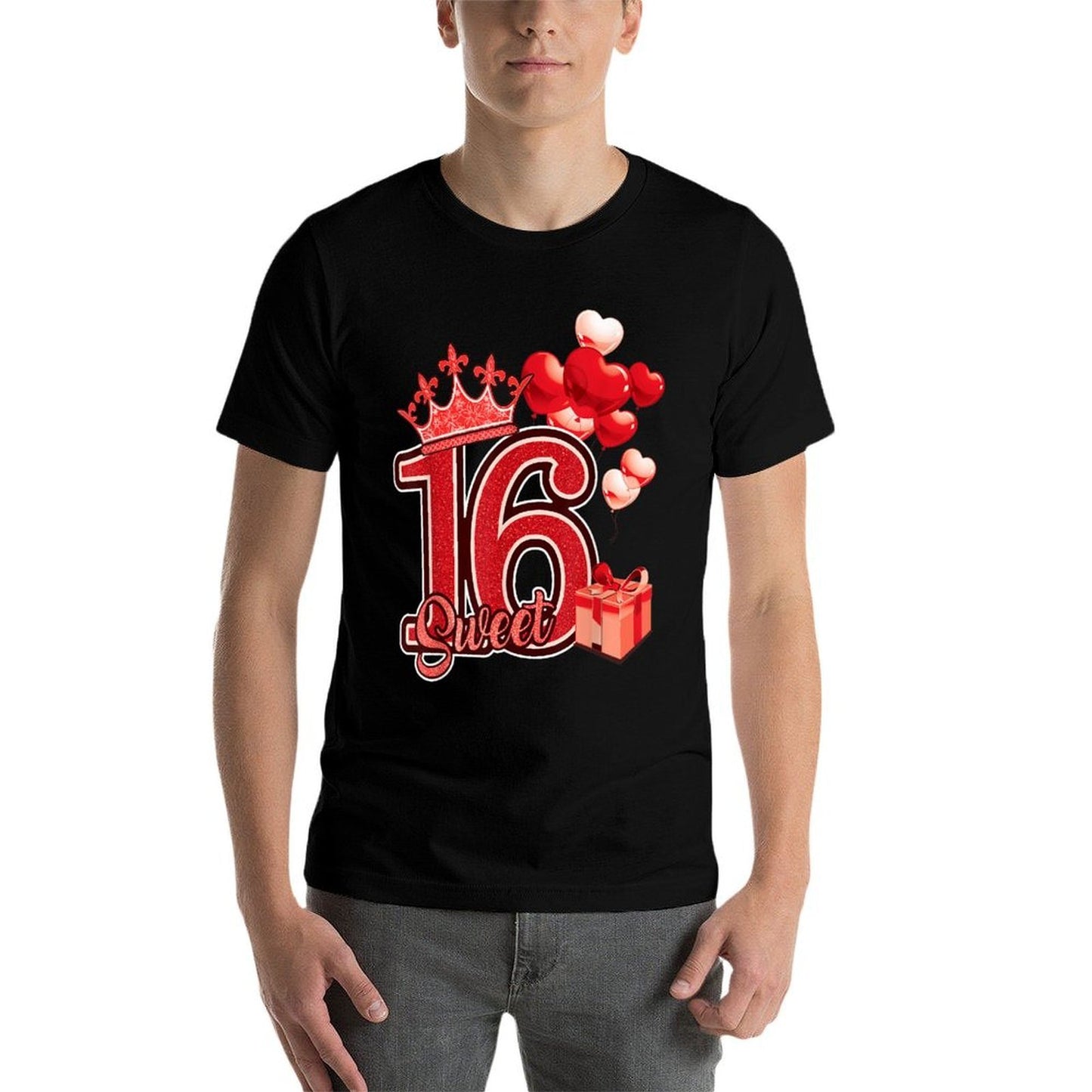 Sweet Sixteen Red 16 Year Birthday Durable T-Shirt