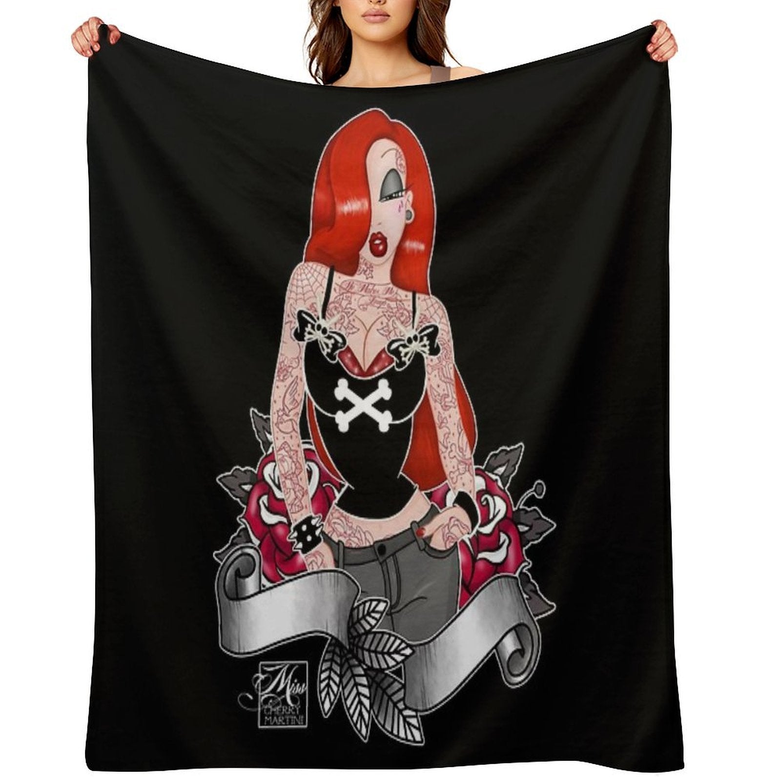 Bad Girl Plush Throw Blanket