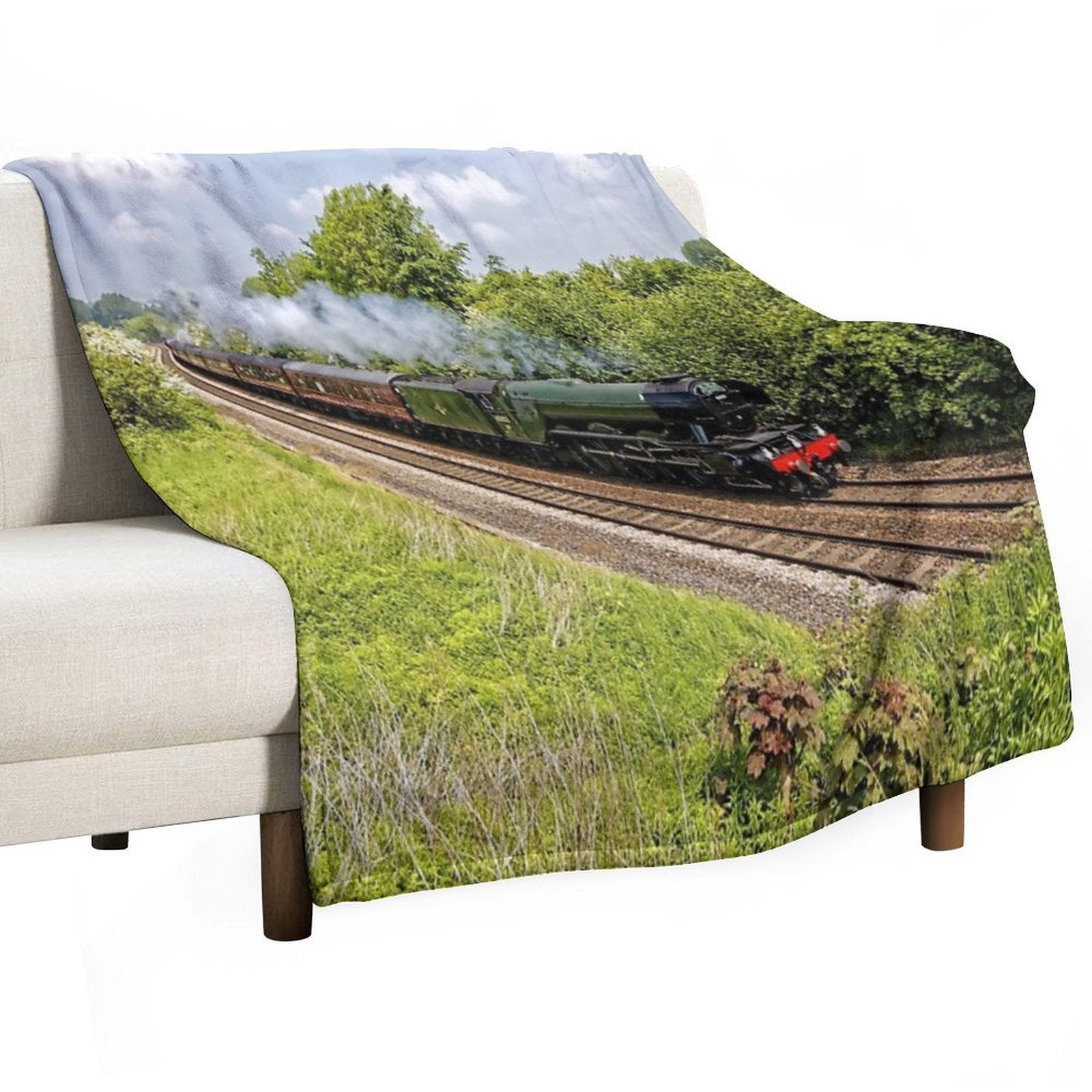 A3 Class 60103 Flying Scotsman Steam Locomotive Durable Throw Blanket