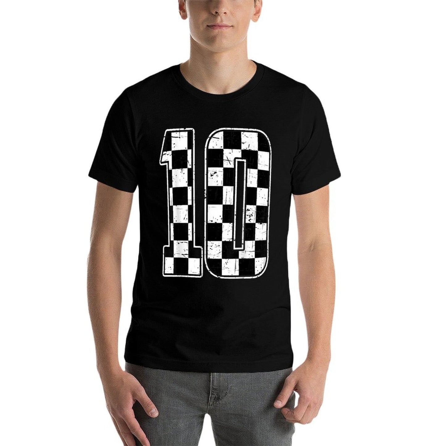 10 Year Old Pit Crew Boy Car Racing 10th Birthday Race Car Vintage-inspired T-Shirt