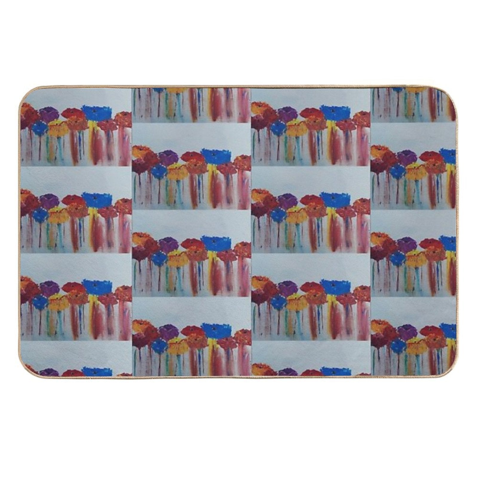 Abstract Bloom  Non-Slip Bath Mat