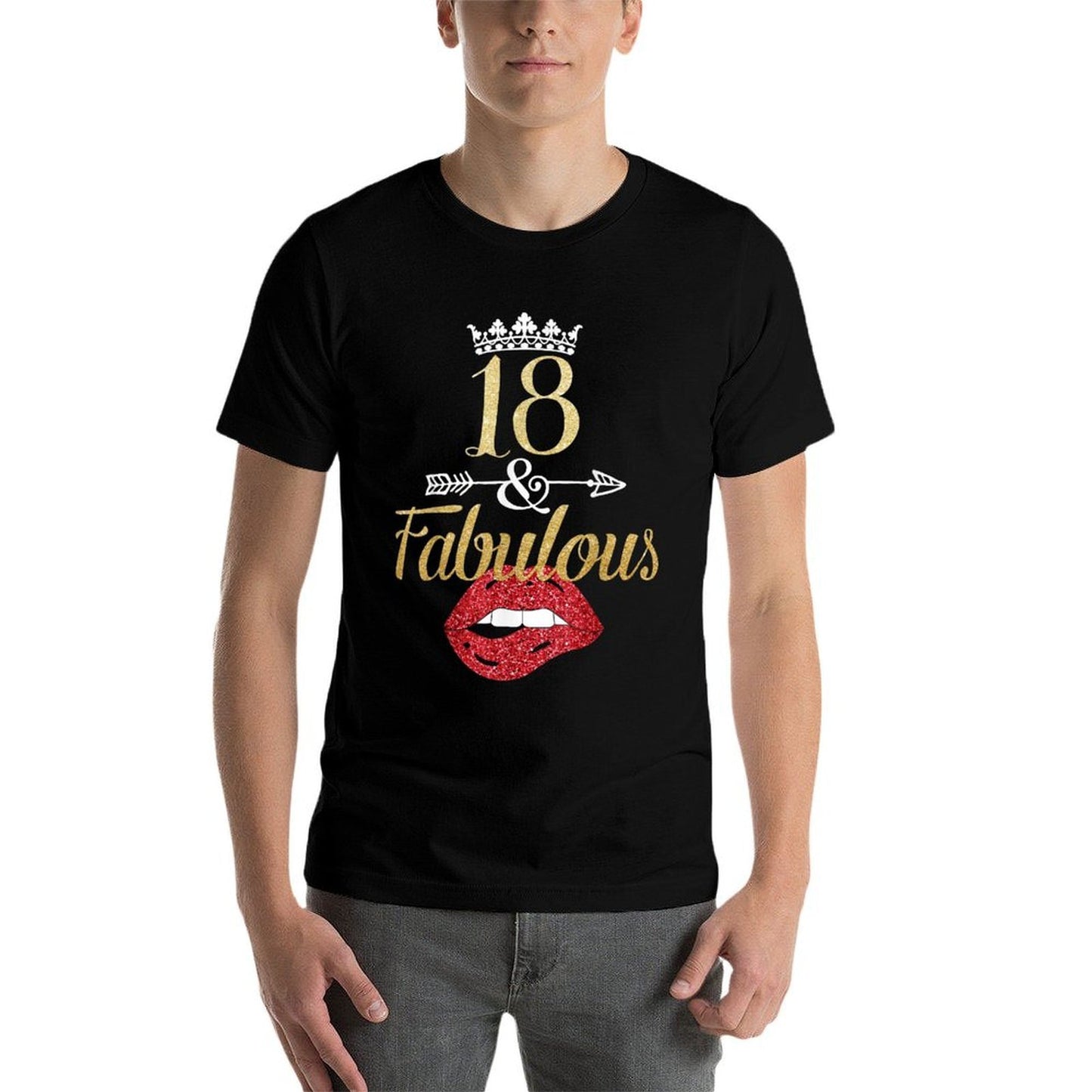 18 Years Girl Woman Old And Fabulous Happy 18th Birthday Polyester Blend T-Shirt