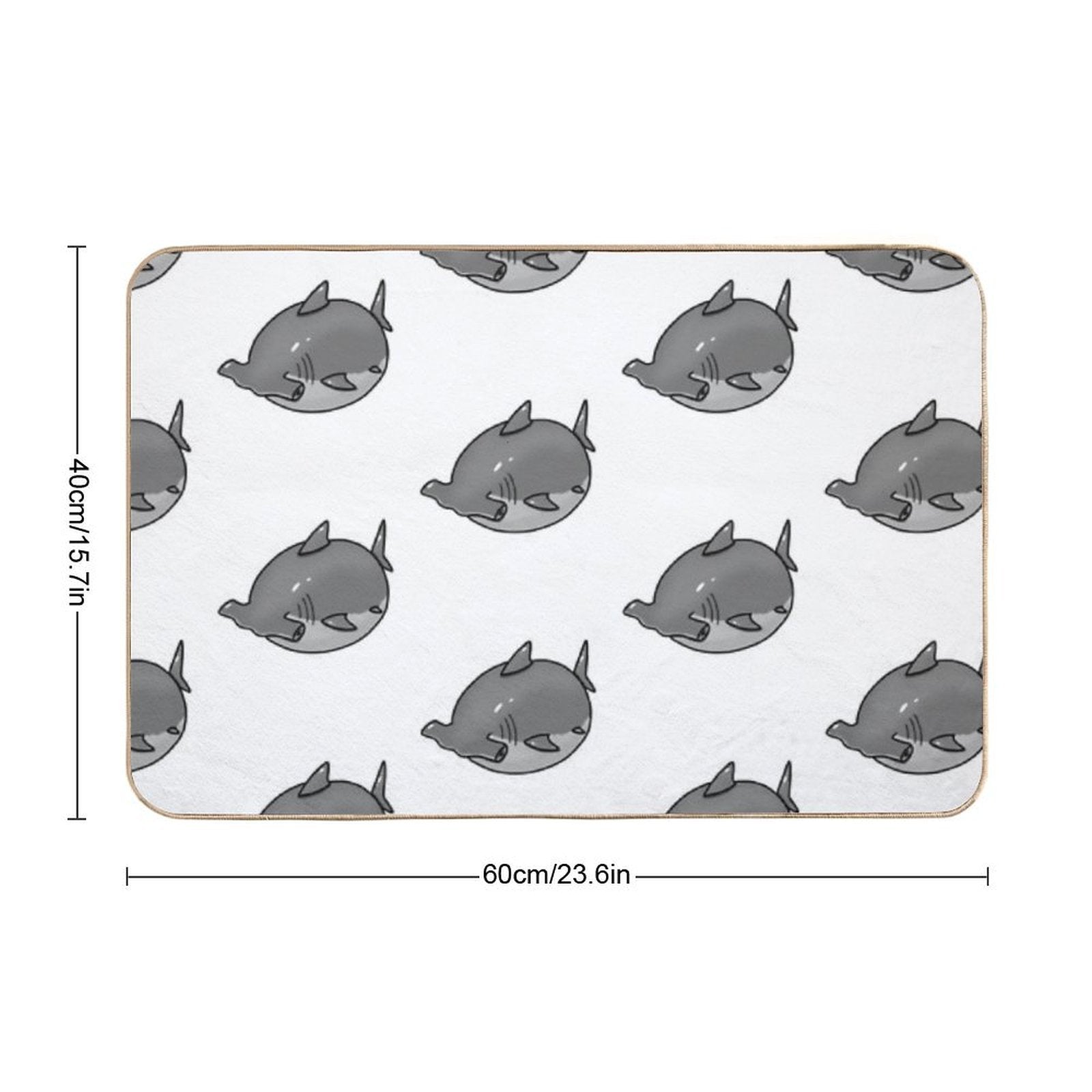 Chunky Hammerhead Shark  Easy Maintenance Bath Mat