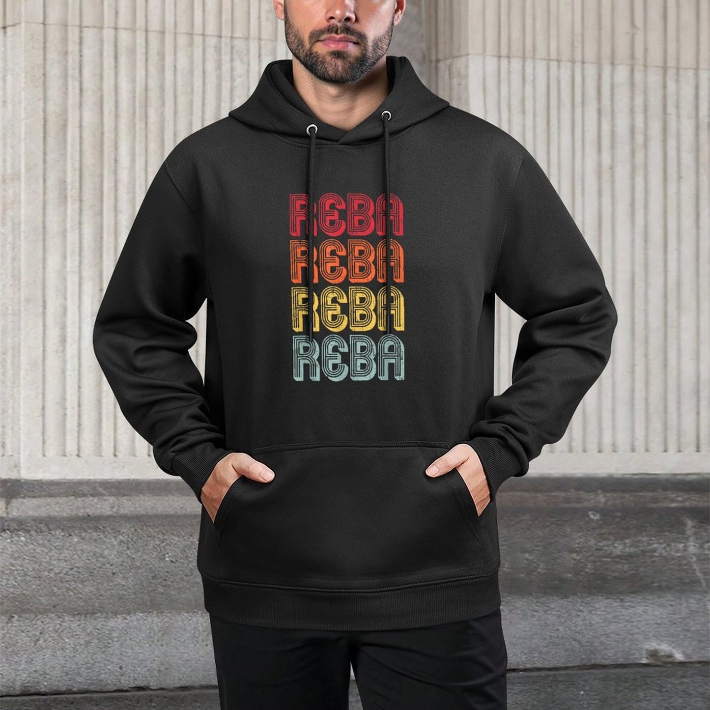 Vintage Reba Name Retro Style 70s 80s First For Men Women Unisex Design Hoodie
