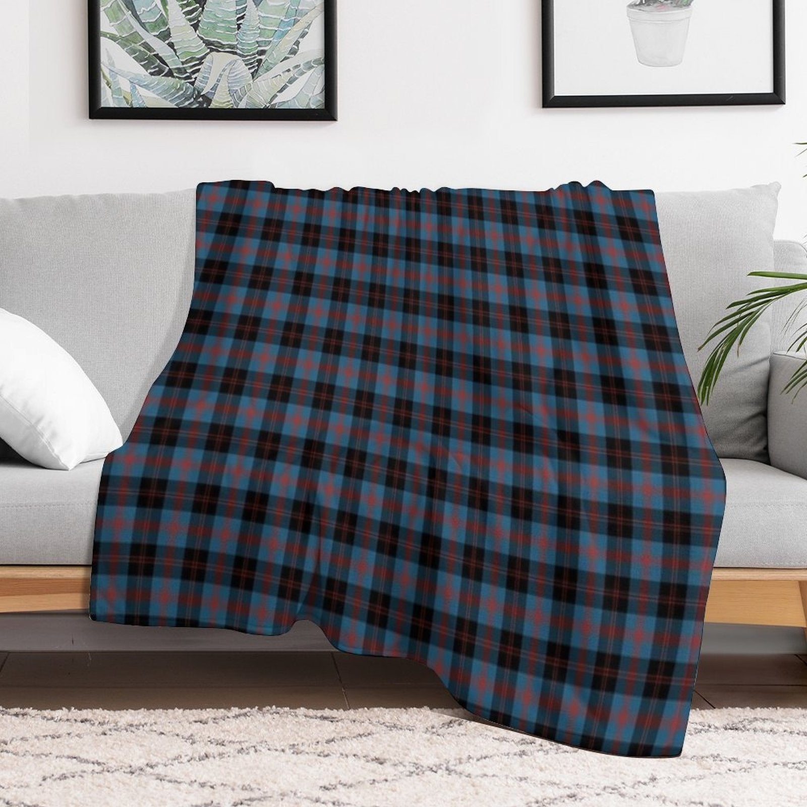 Angus Scotland District Tartan Easy Care Throw Blanket