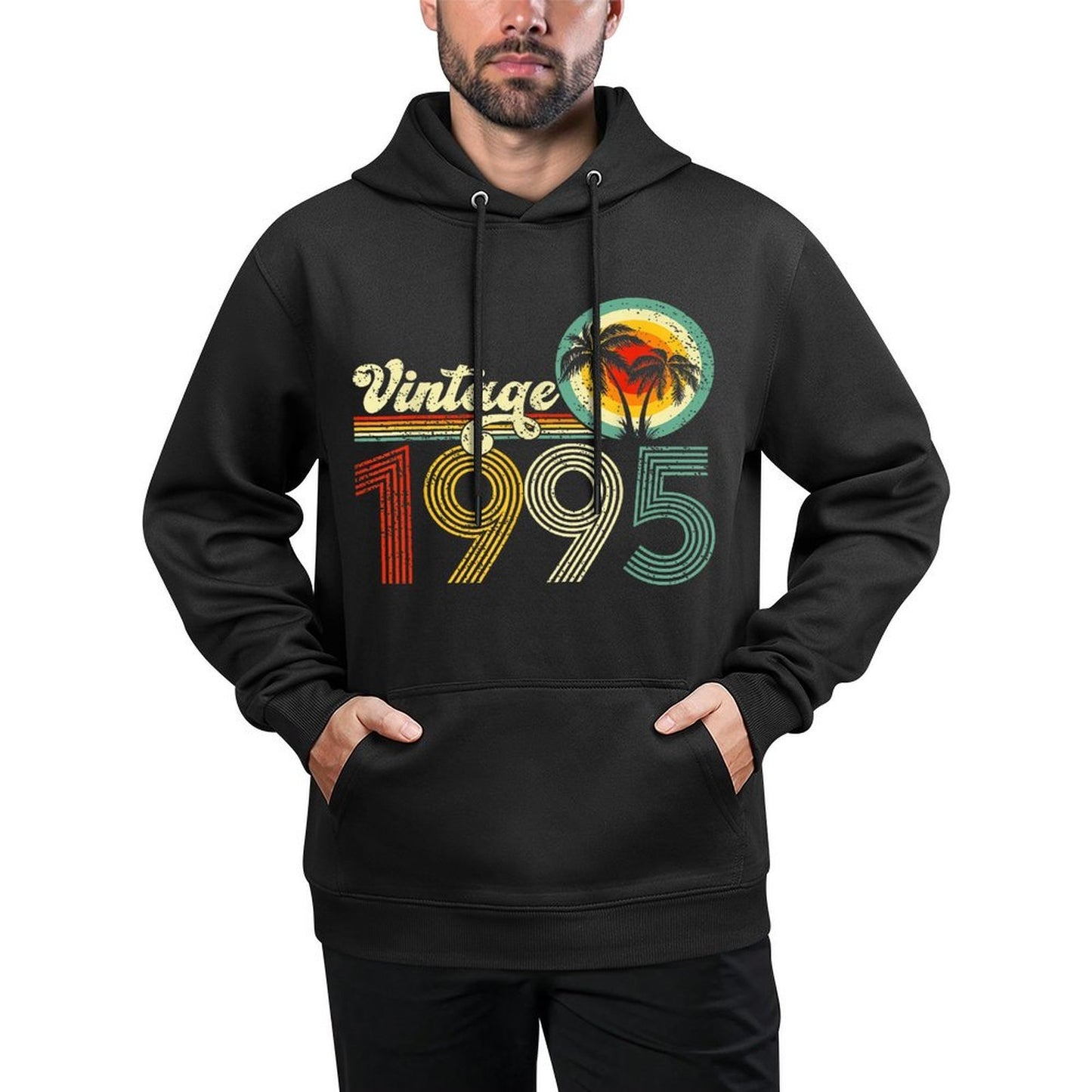 30 Years Old Gifts Vintage Born In 1995 Retro 30th Birthday Moisture-Wicking Hoodie