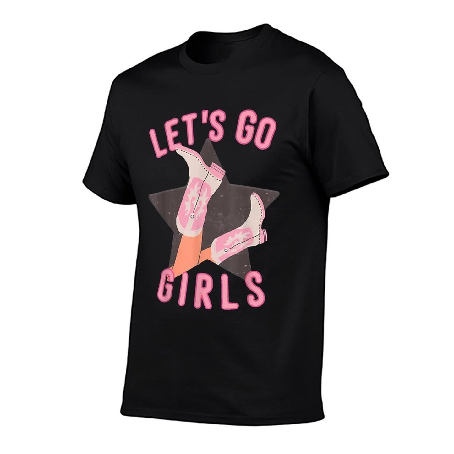 Western Cowgirls Lets Go Girls Country Western Rodeo Women Stretchy T-Shirt