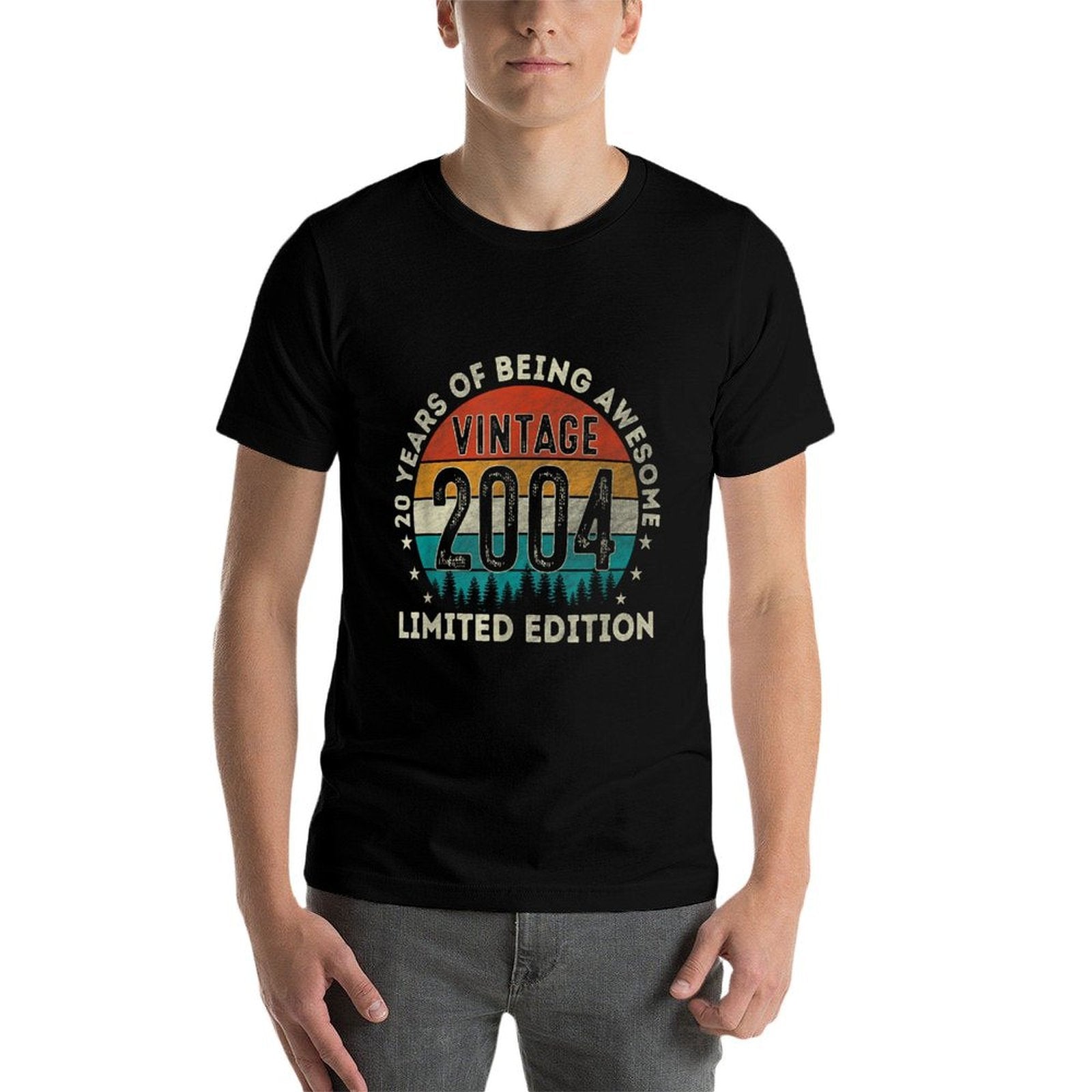 Vintage 2004 20th Birthday Retro Gift Men Women 20 Years Old  Durable T-Shirt