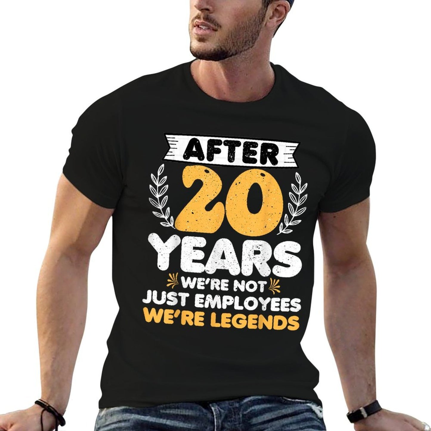 20 Years Work Anniversary Funny 20 Year Service Anniversary Durable T-Shirt