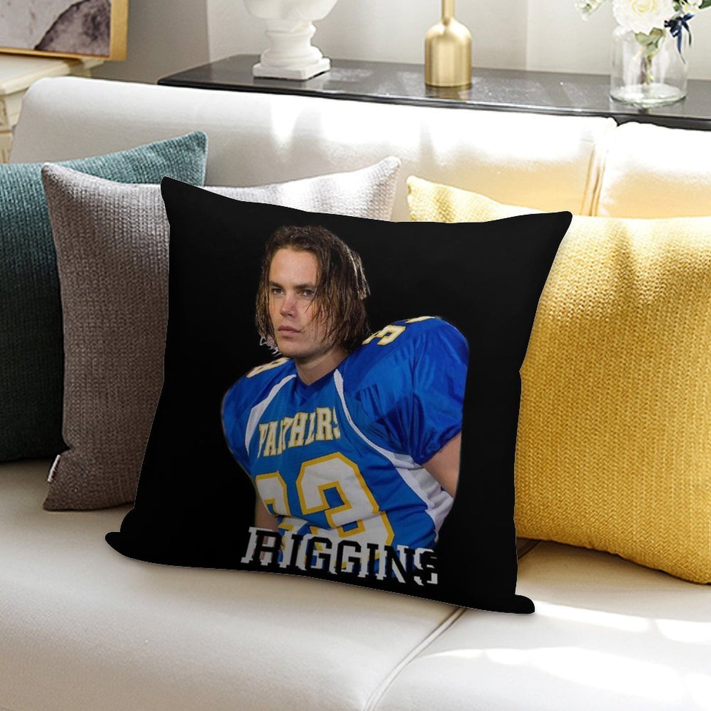 Tim Riggins Soft Shrink-Resistant Throw Pillow