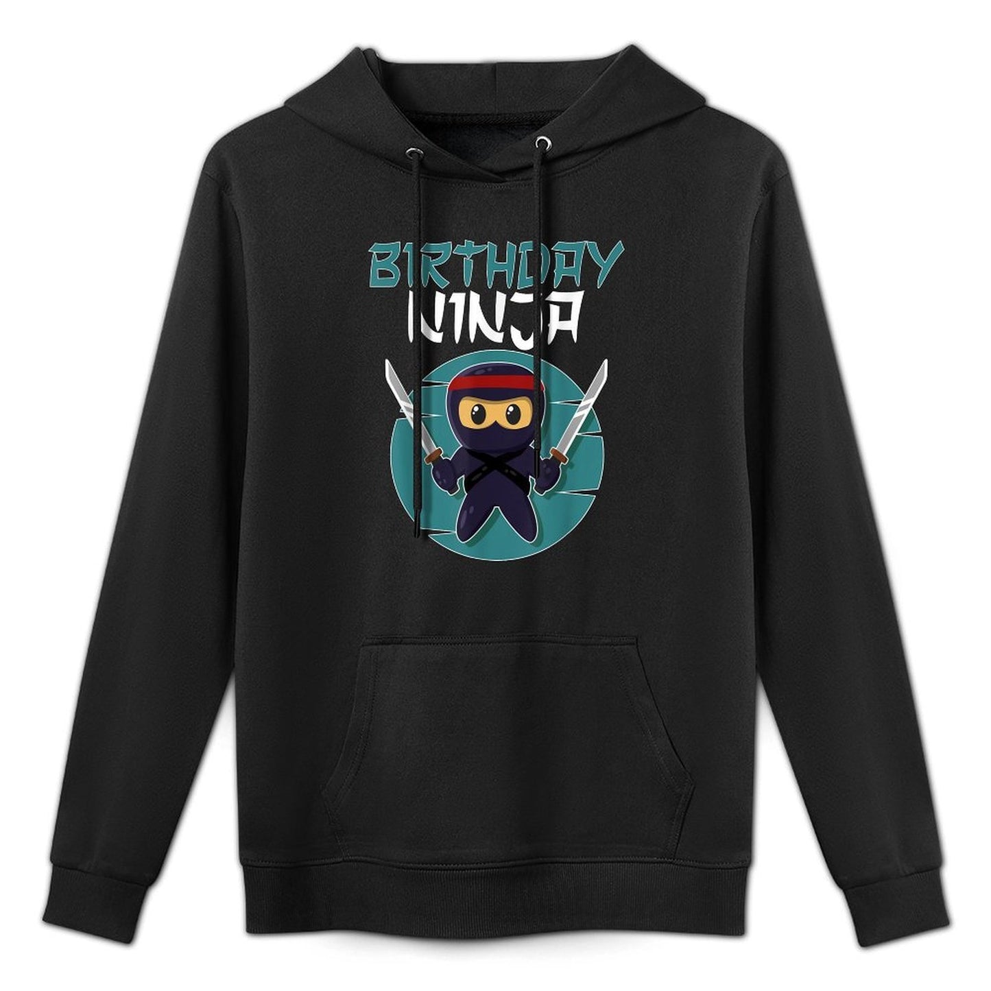 Birthday Ninja Gift Boy Birthday Boy Ninja Gift - Black - Unisex - Small - - Cartoon Pattern - Modern Style - Birthday Occasion Layering Staple Hoodie