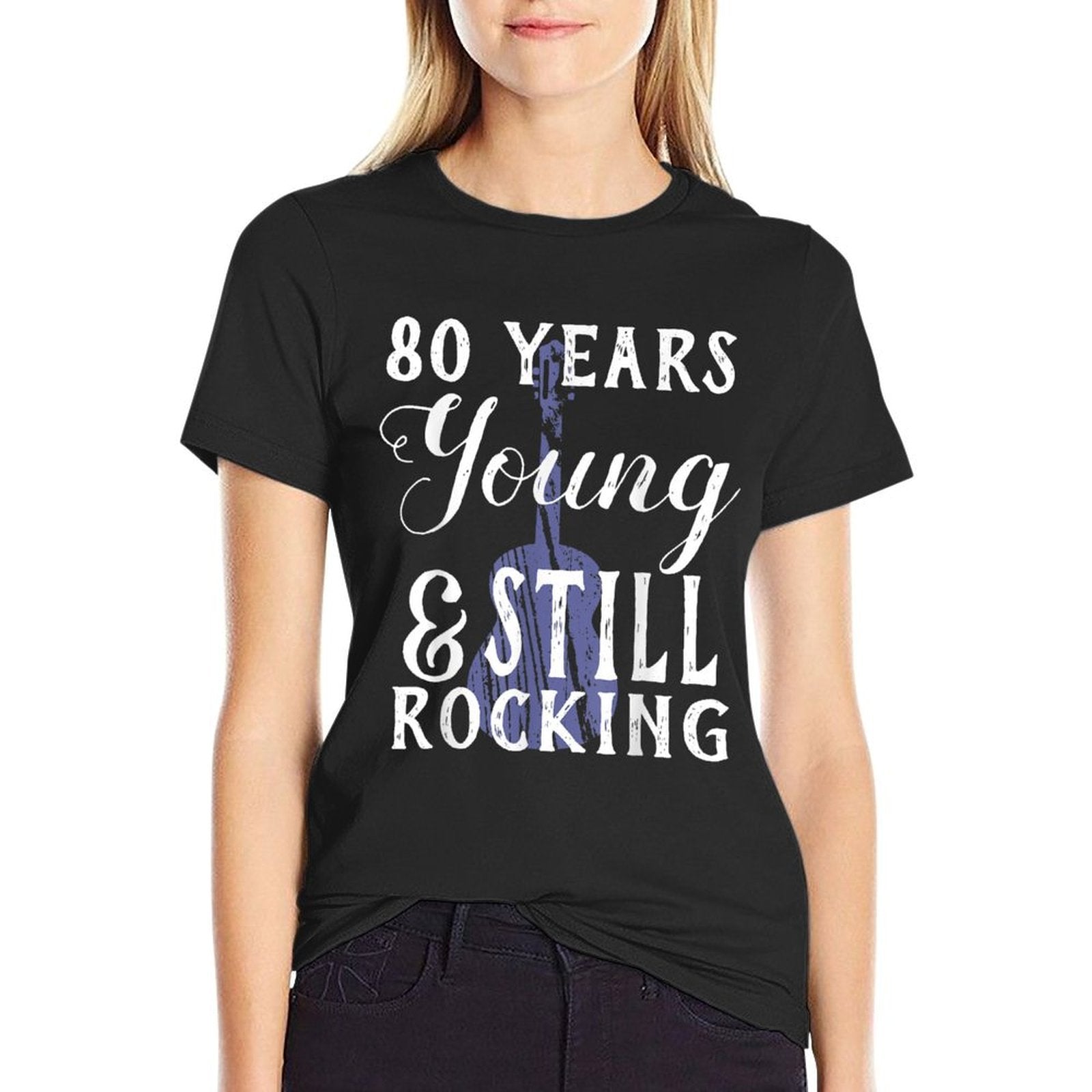 80 Years Old Still Rocking Guitar for 80th Birthday  Eco-friendly Material T-Shirt