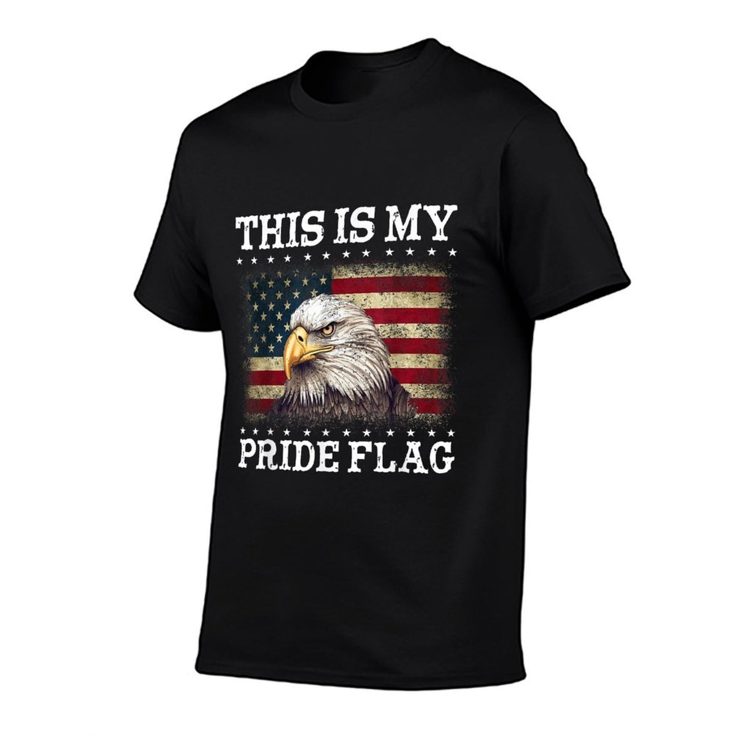 This Is My Pride USA American 4th of July Patriotic  Heathered Texture T-Shirt