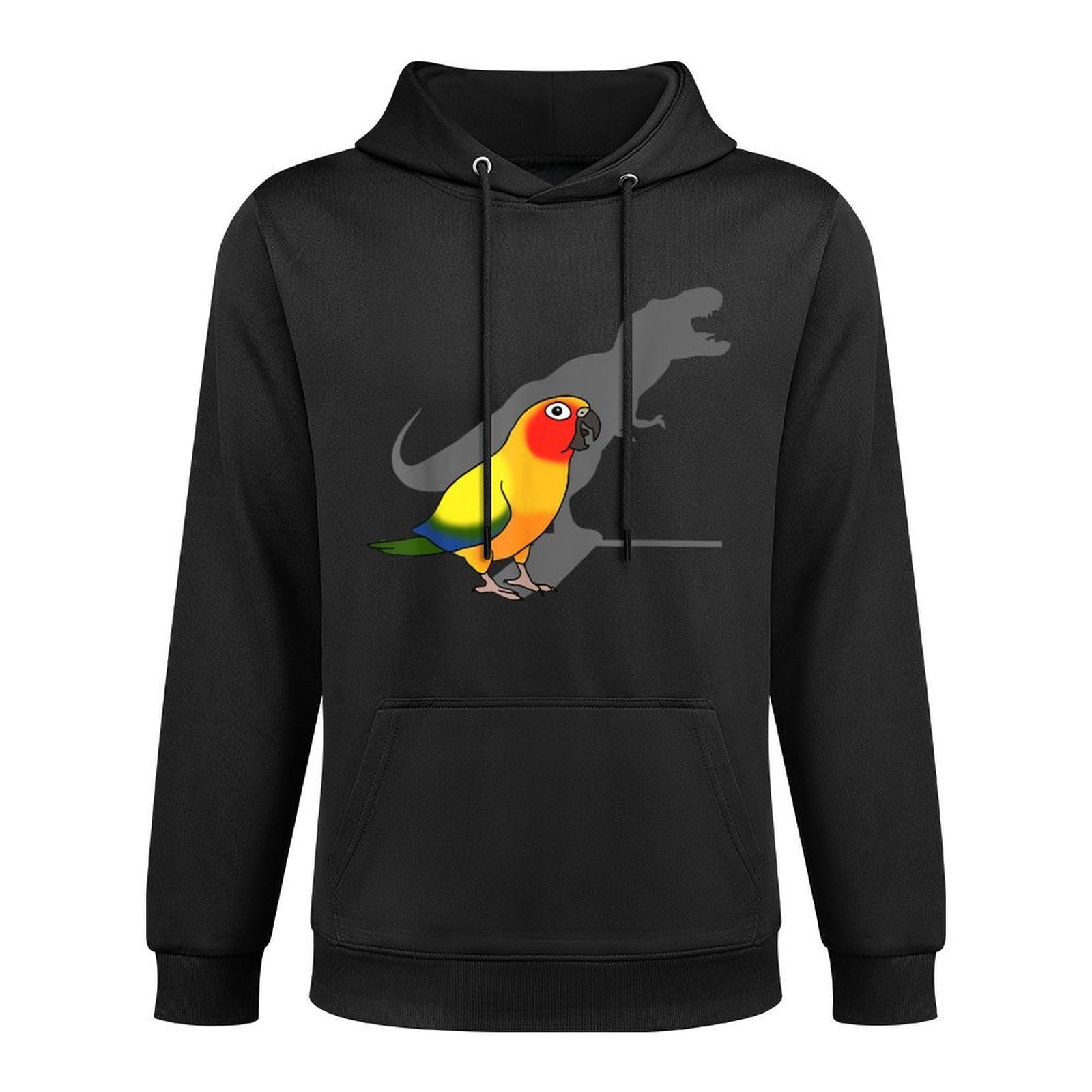 Cute Screaming Parrot, Birb Memes, Funny T-Rex Sun Conure Layering Staple Hoodie