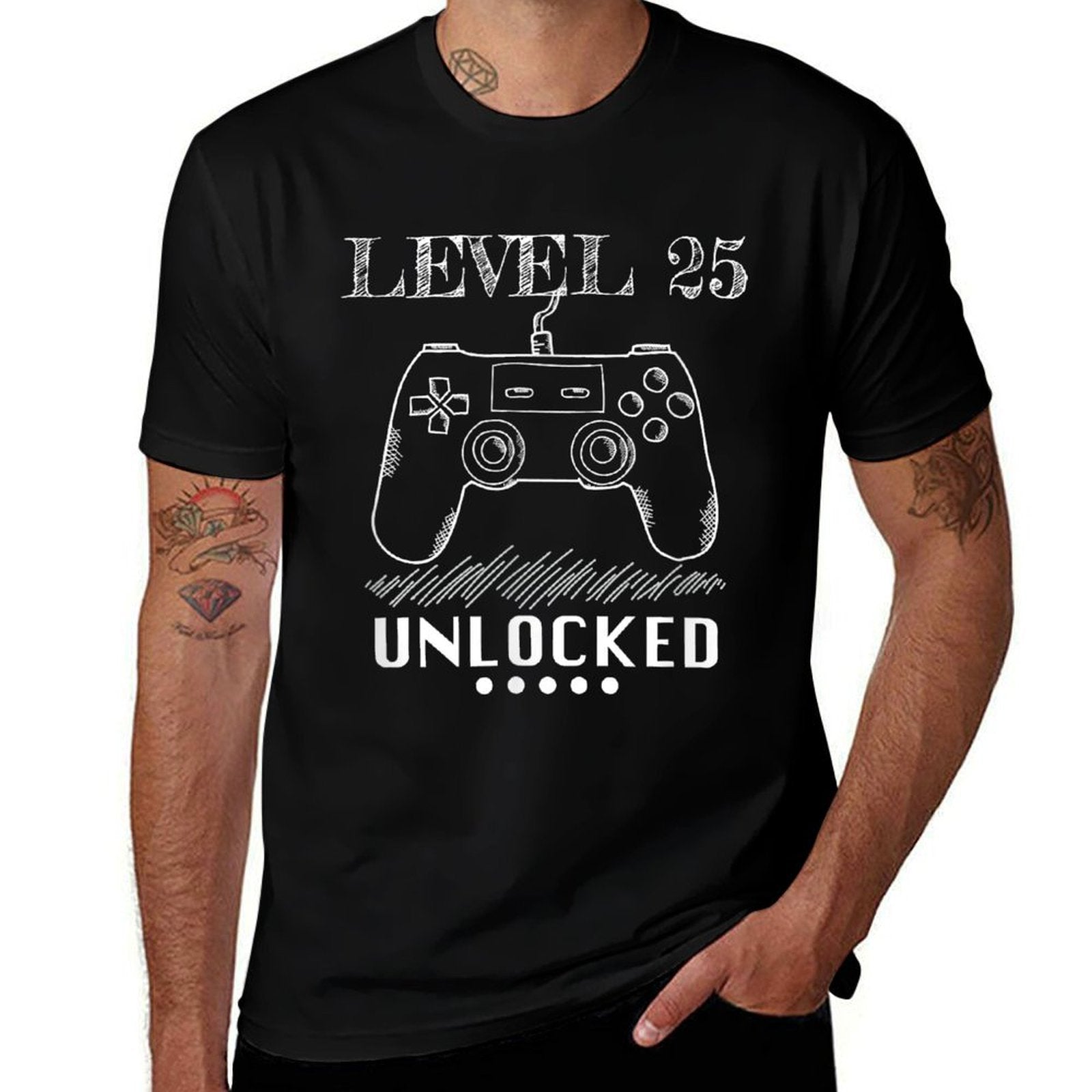 Level 25 Unlocked. 25th Birthday Games Lover Gifts  Durable T-Shirt