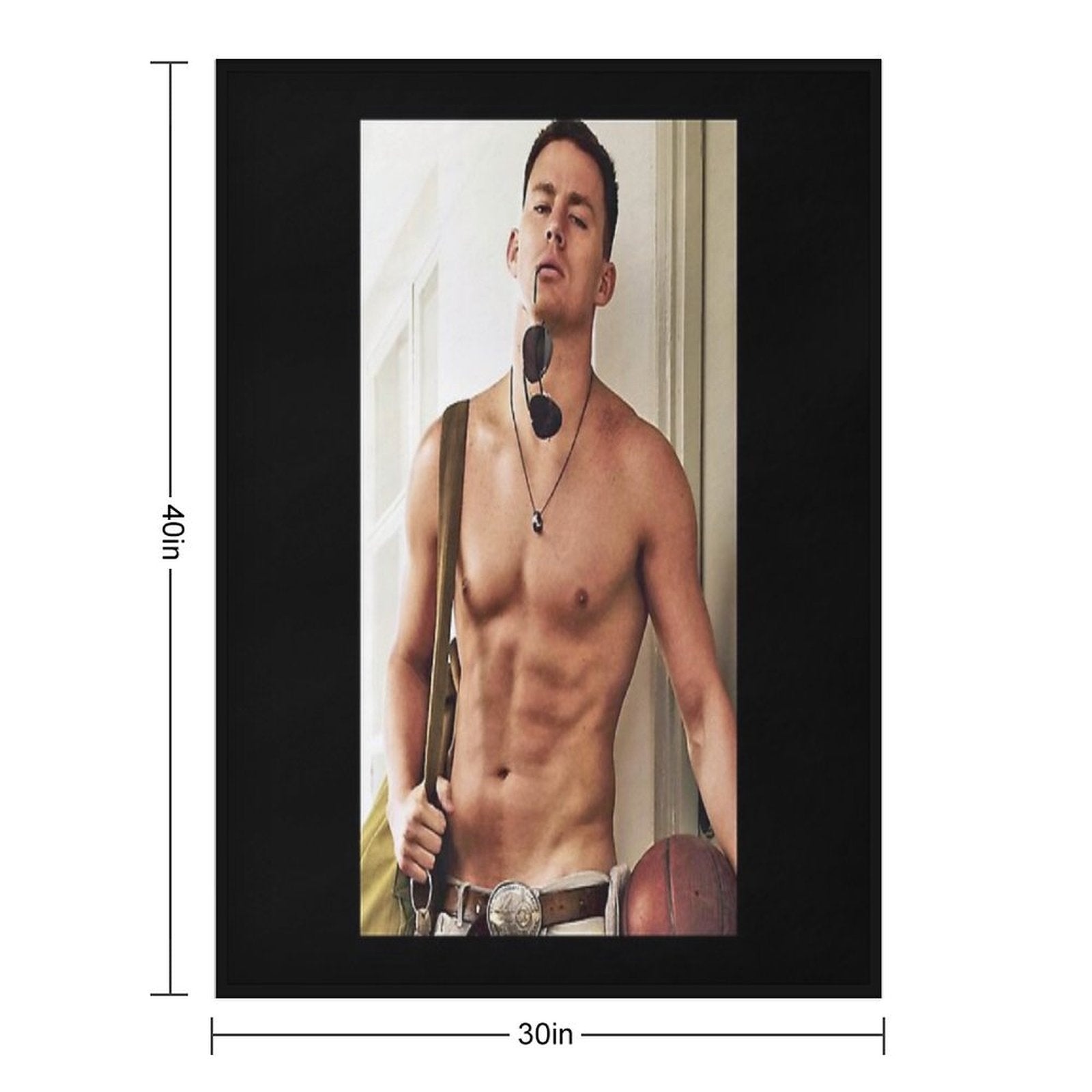 Channing Tatum Shirtless Multi-functional Throw Blanket