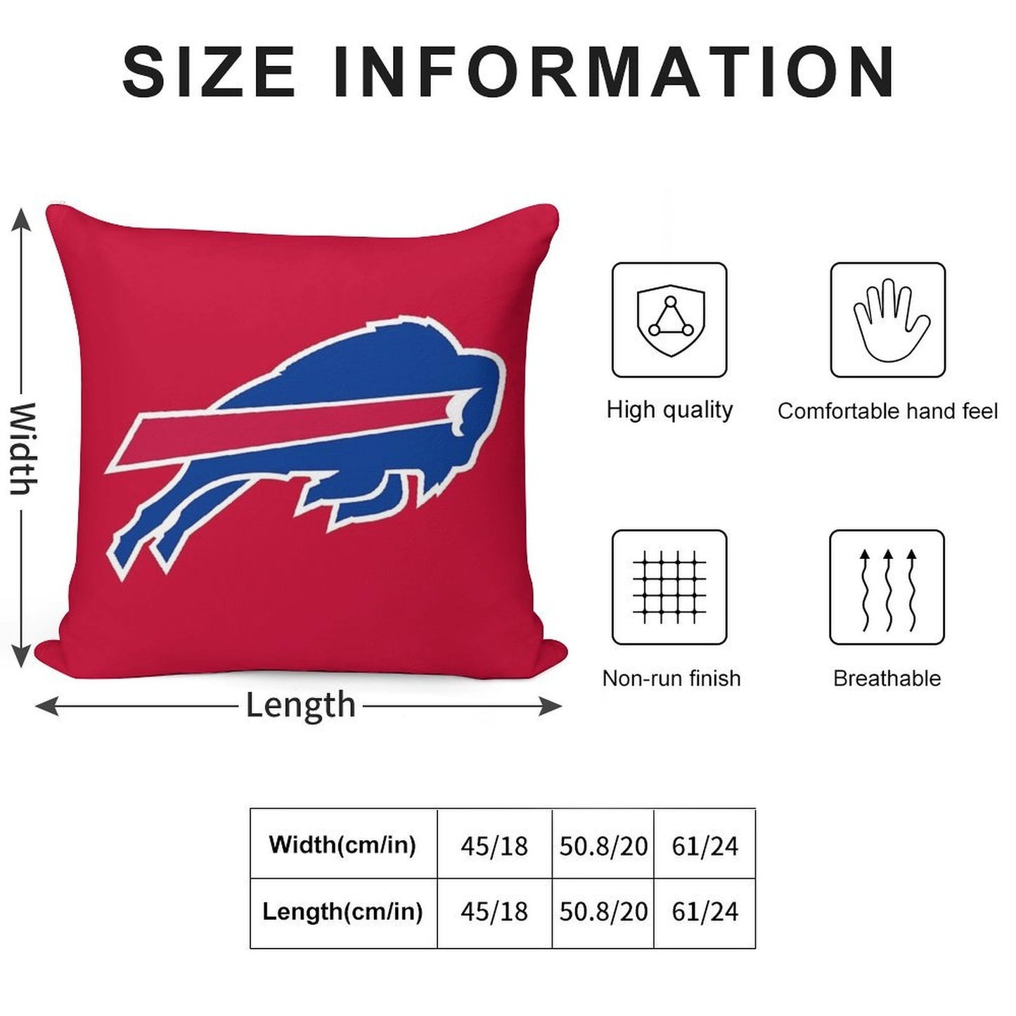 The_Bills_Logo Soft High-Density Material Throw Pillow