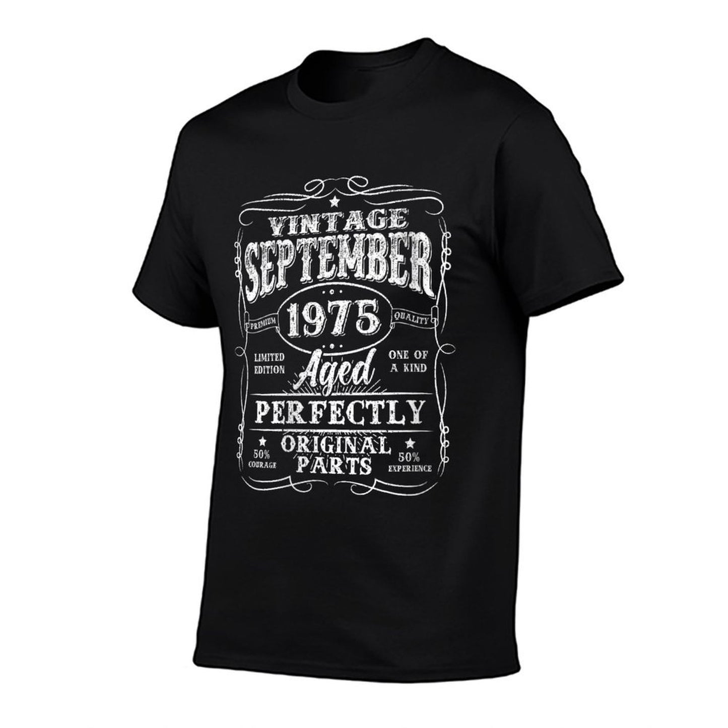 Womens Vintage September 1975 Retro 50 Years Old 50th Birthday Men Durable T-Shirt
