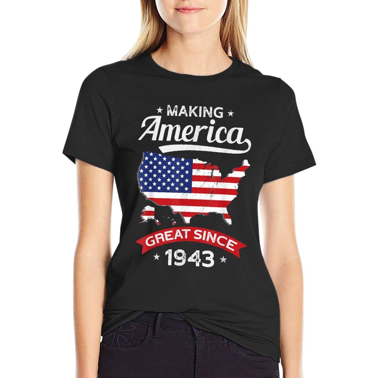 80th Birthday Making America Great Since 1943  Lightweight T-Shirt