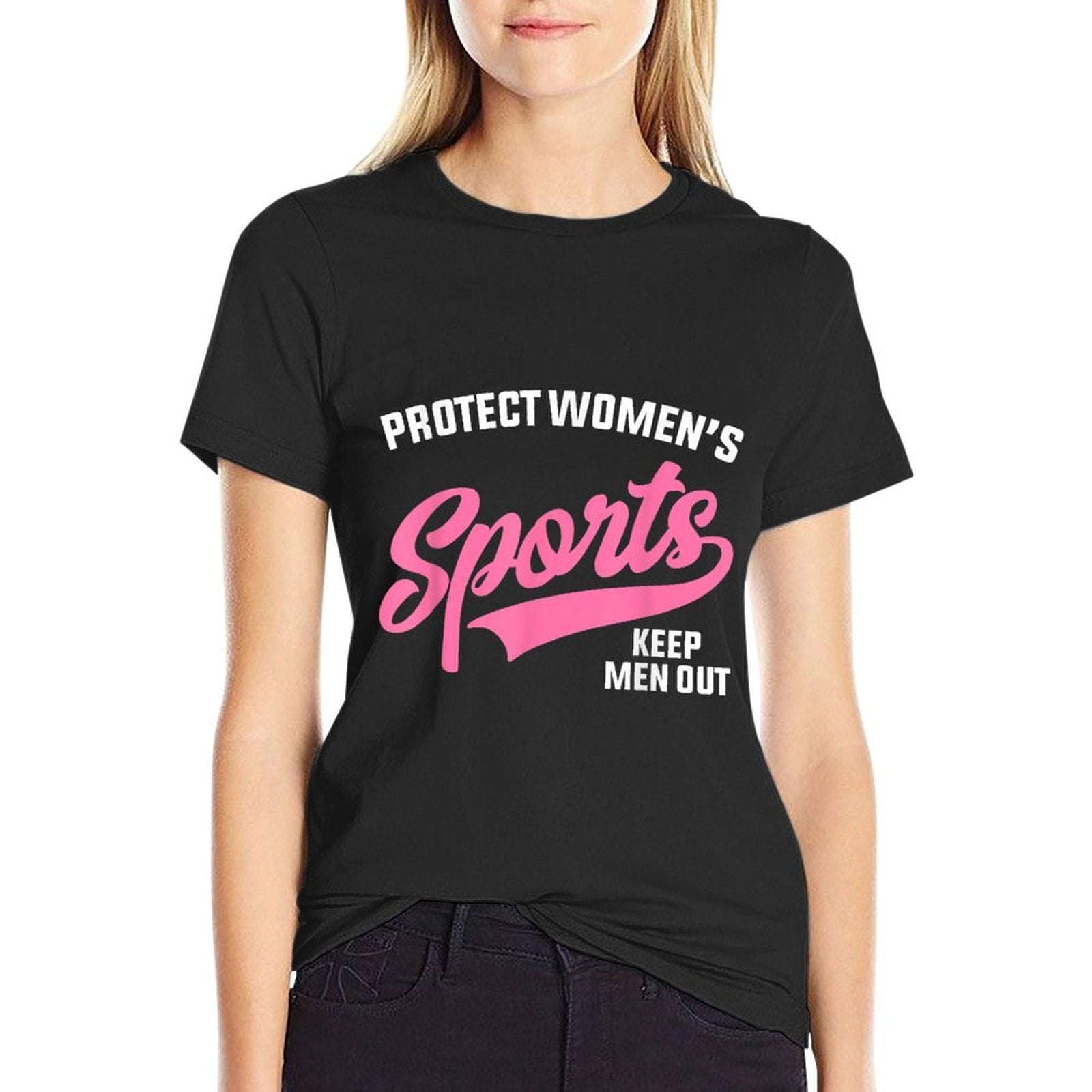 Keep Women Sports Female Men Out Protect Girls  Cotton T-Shirt