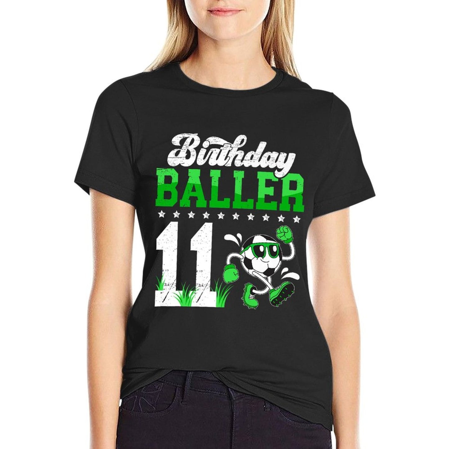 11th Soccer Birthday Party Eleven Year Old Soccer Player Premium Versatile T-Shirt