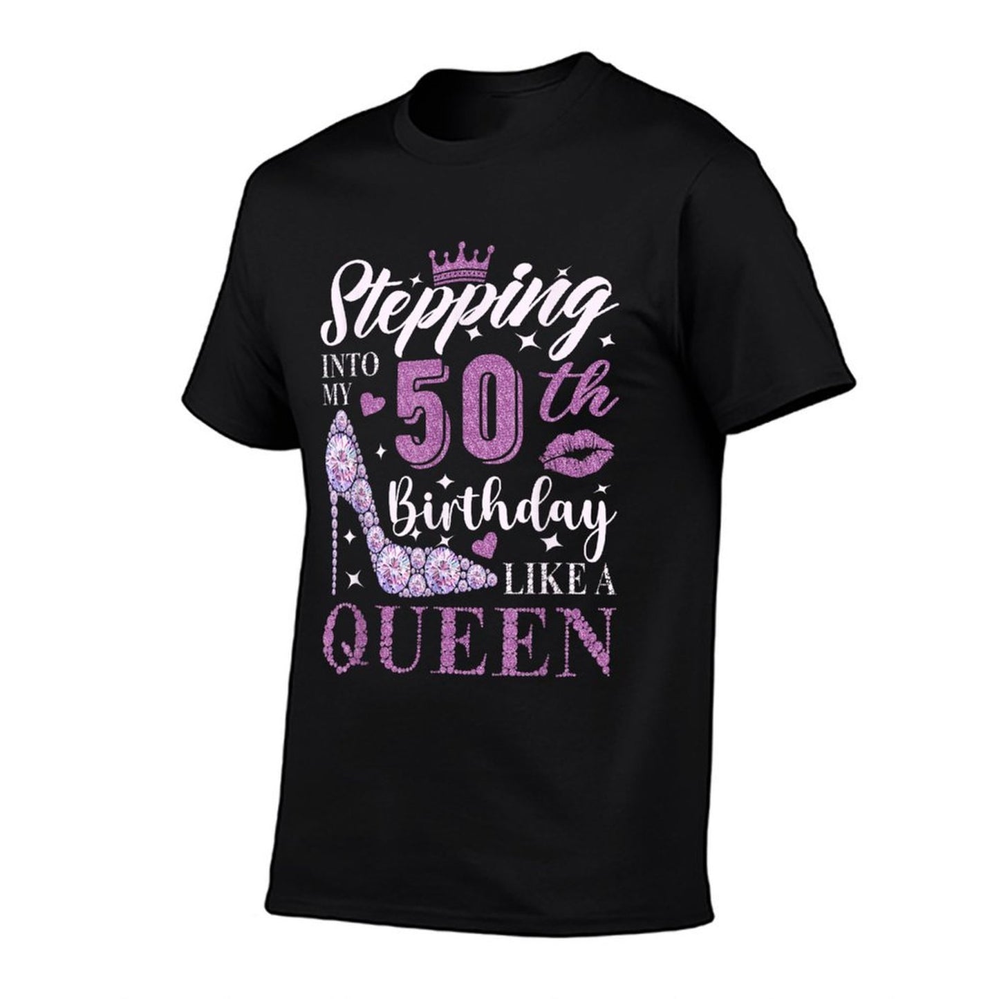 Stepping Into My 50th Birthday Like A Queen 50th B-Day Party Durable T-Shirt