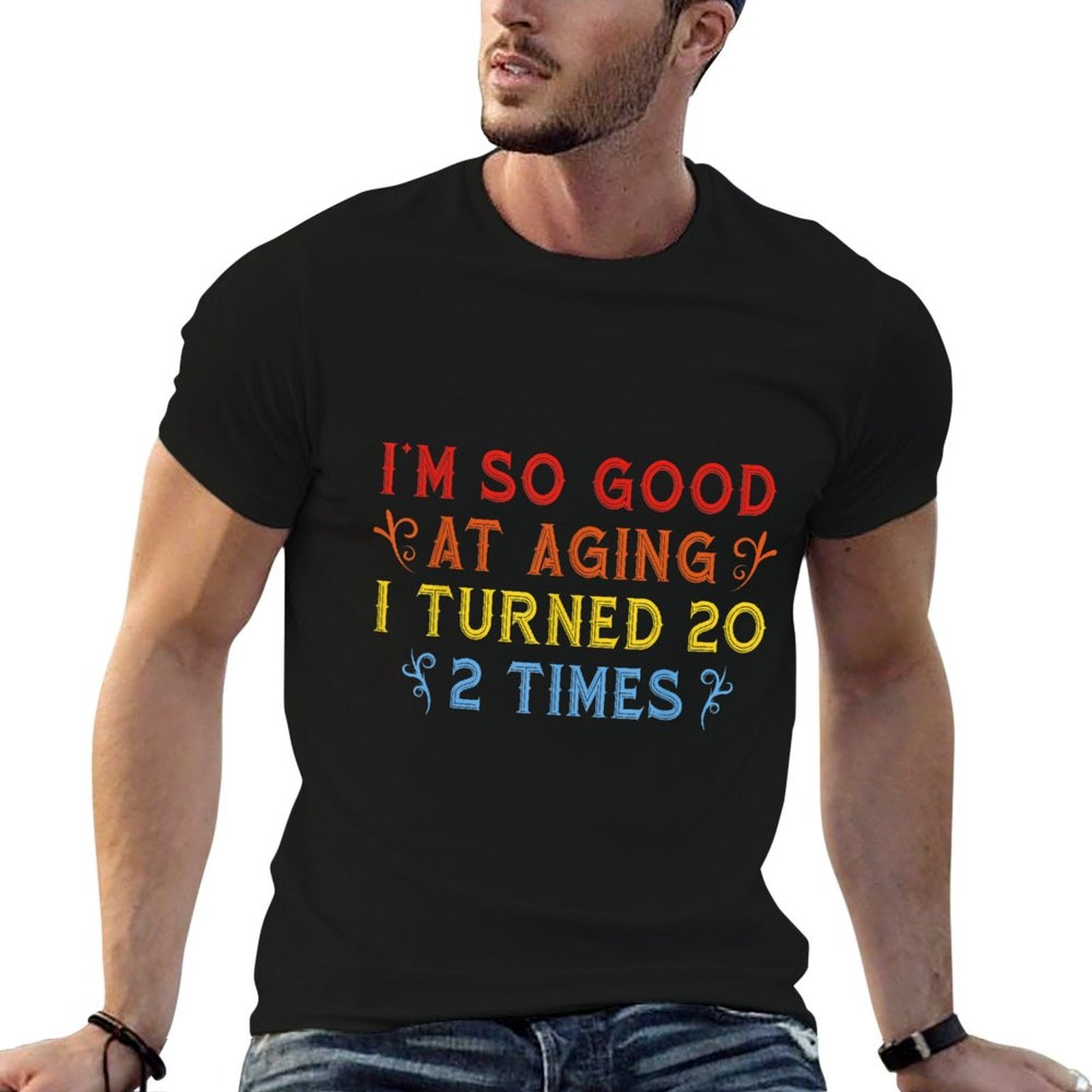 Vintage 40 Years Old 1980 B Day Gift Funny 40th Birthday  Slim-fit Cut T-Shirt