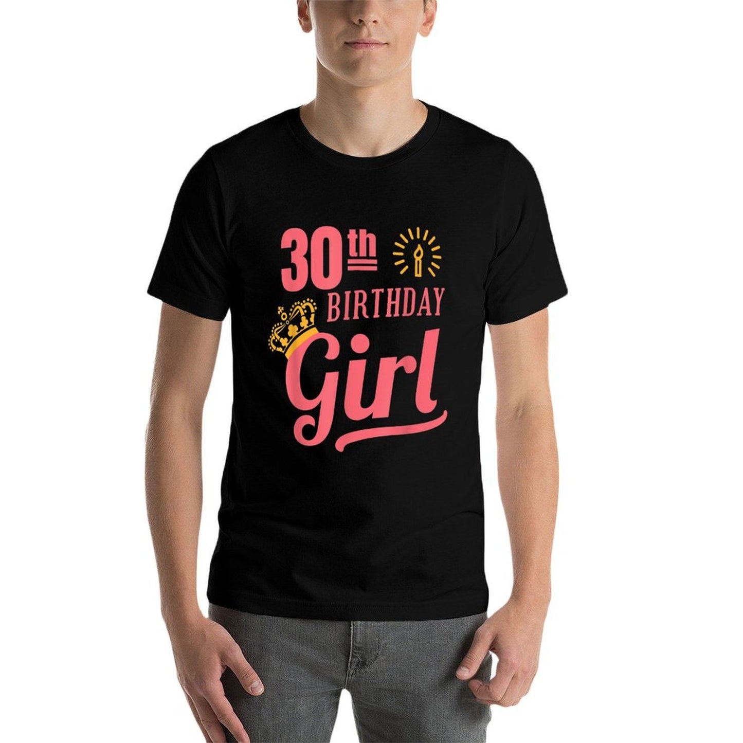 30 Th Birthday Girl 30th Birthdays Rolled Sleeves T-Shirt