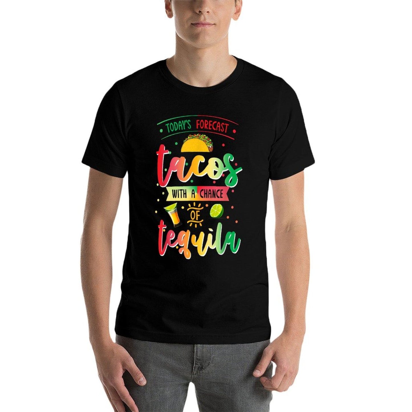 Todays Forecast Tacos With A Chance Of Tequila Cinco De Mayo  Summer-ready Fabric T-Shirt