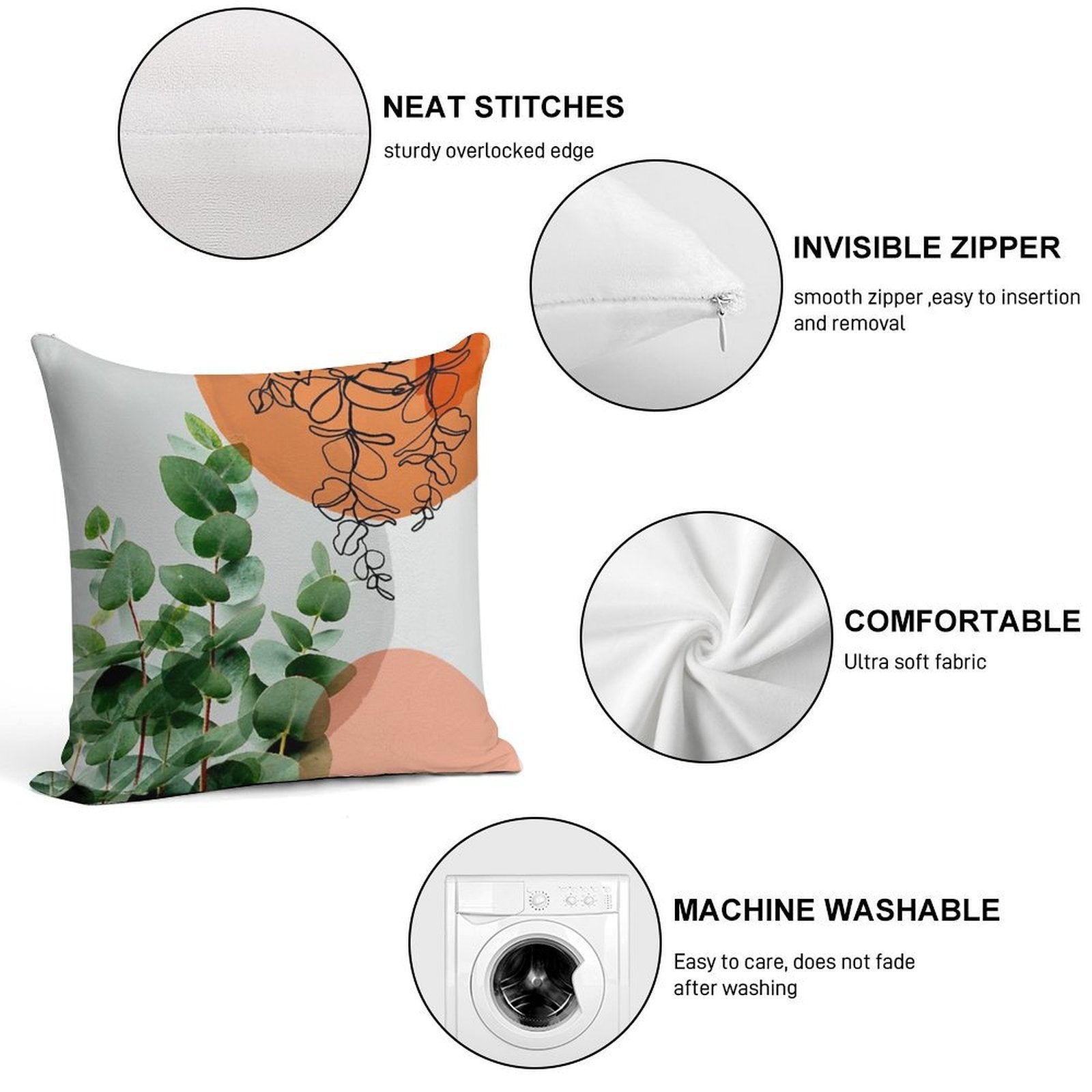 Simpatico V4 Soft Home Decor Throw Pillow