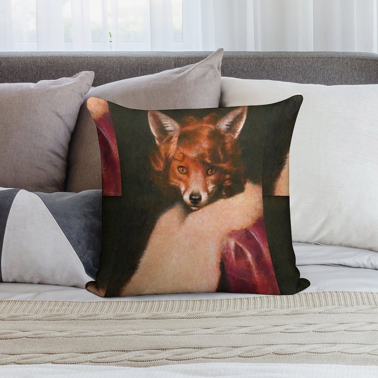Vintage Vixen Soft Hidden Zipper Throw Pillow