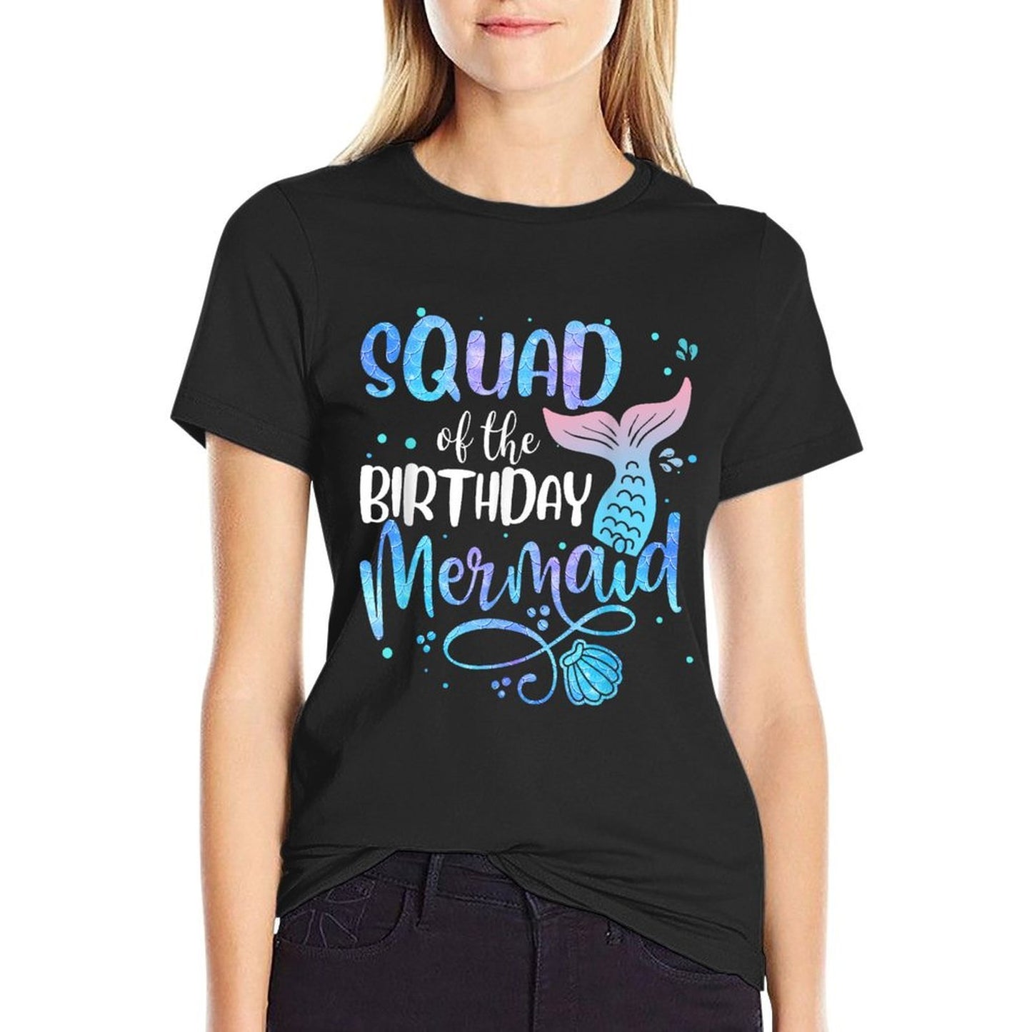 Squad Of The Birthday Mermaid Family Matching Party Squad Classic T-Shirt