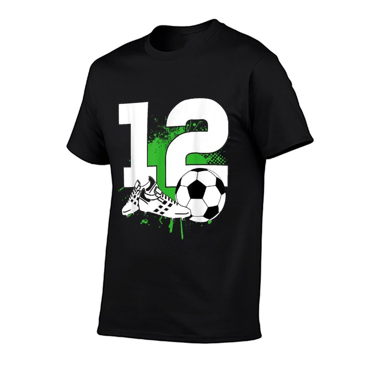 12th Birthday Boy 12 Years Footballer Football Birthday Graphic-printed T-Shirt