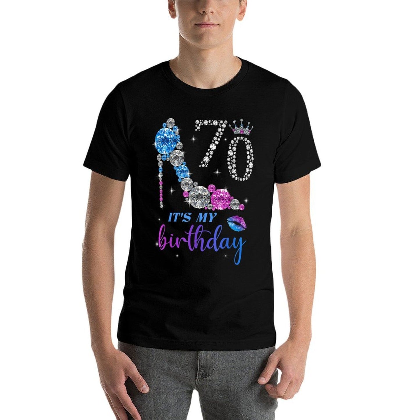 Women It's My 70th Purple Shoe Crown Happy 70th Birthday Lightweight T-Shirt