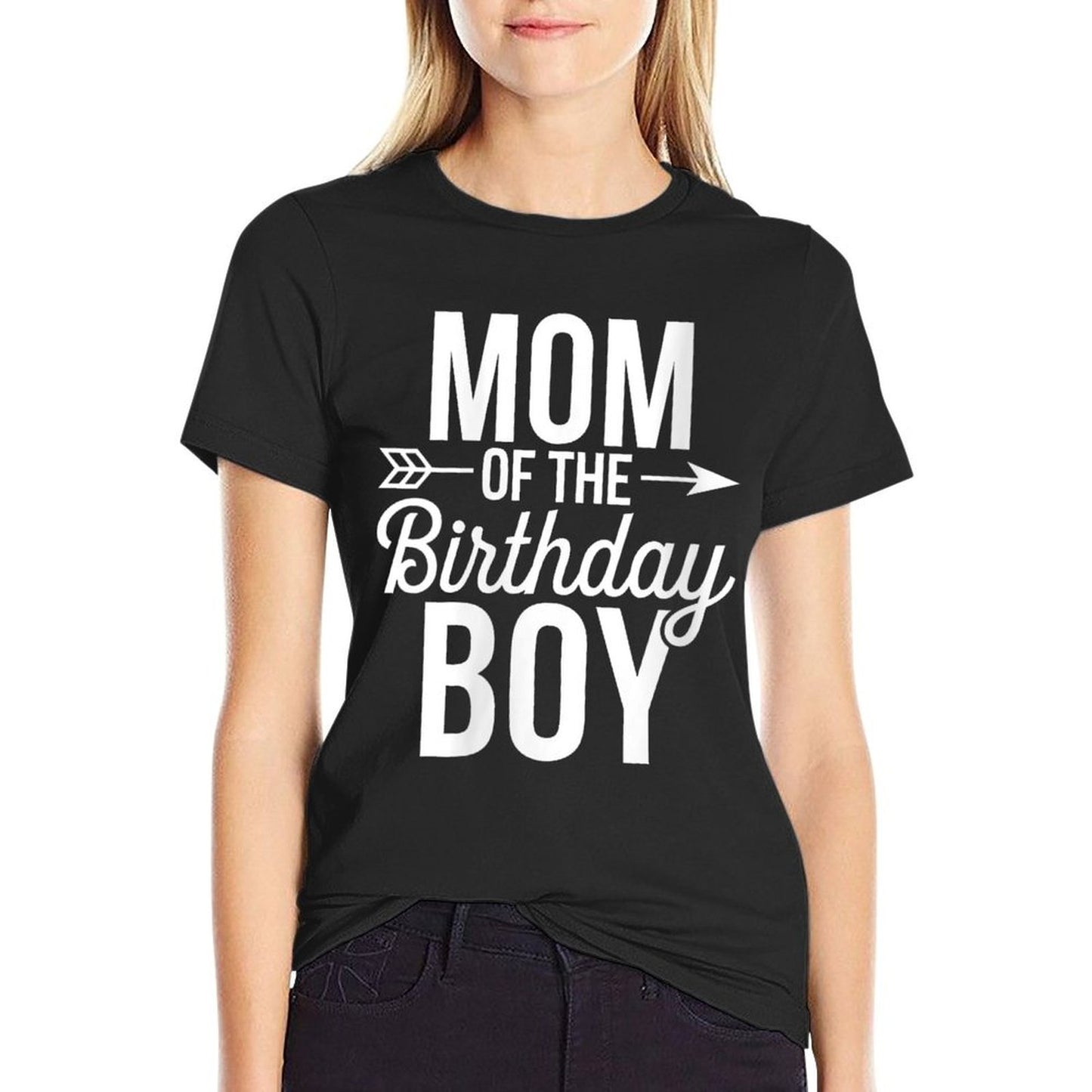 Womens Mom Of The Birthday Boy Women Birthday Boy Mom Breathable T-Shirt