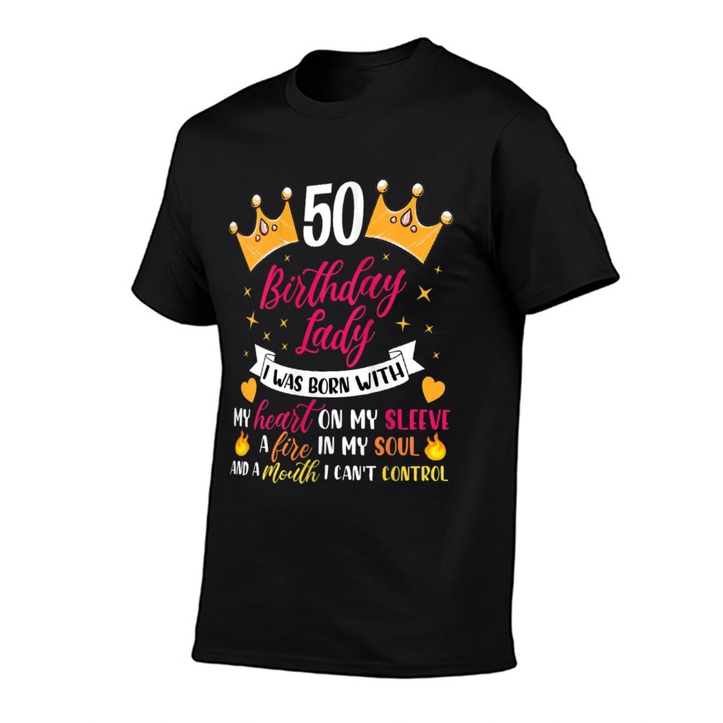 Womens 50th Birthday Lady 50 Years Old Woman Trendy Pattern T-Shirt